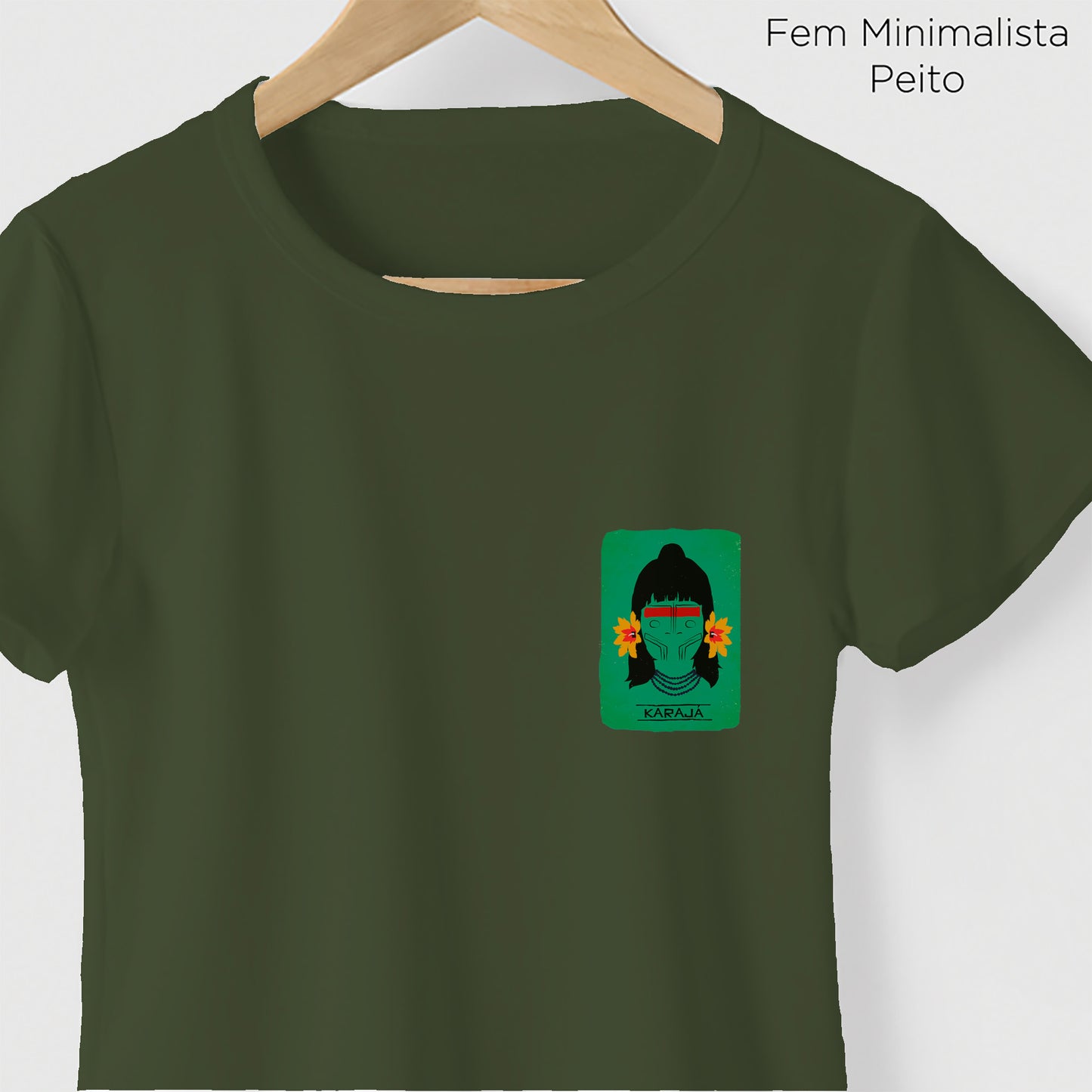 Camiseta Amazônia ORIGENS KARAJÁ - VERDE ESCURO - cód 10577