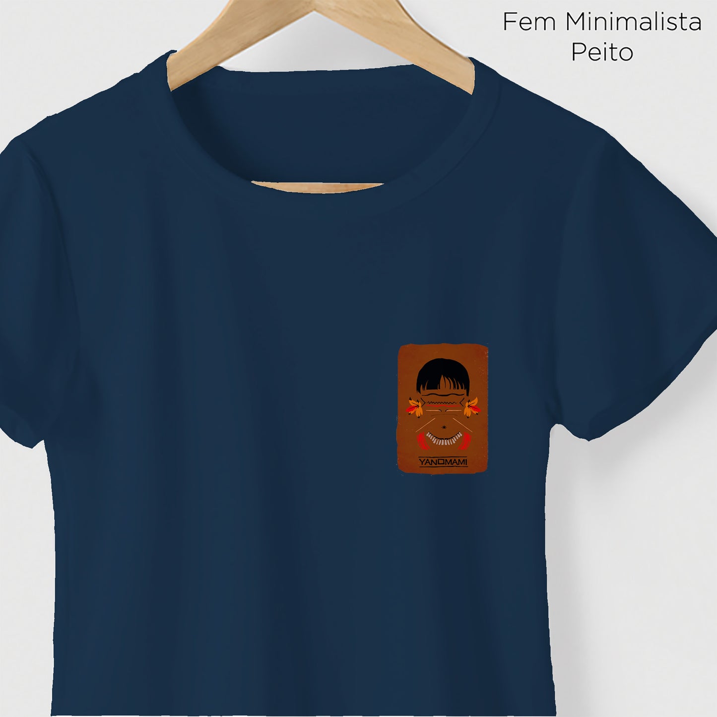 Camiseta Amazônia ORIGENS YANOMAMI - AZUL MARINHO - cód 10583