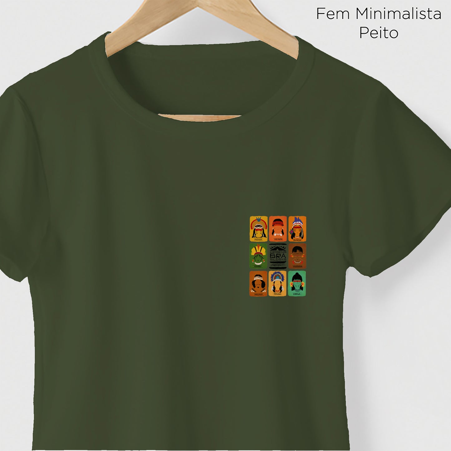 Camiseta Amazônia ORIGENS - VERDE ESCURO - cód 10584