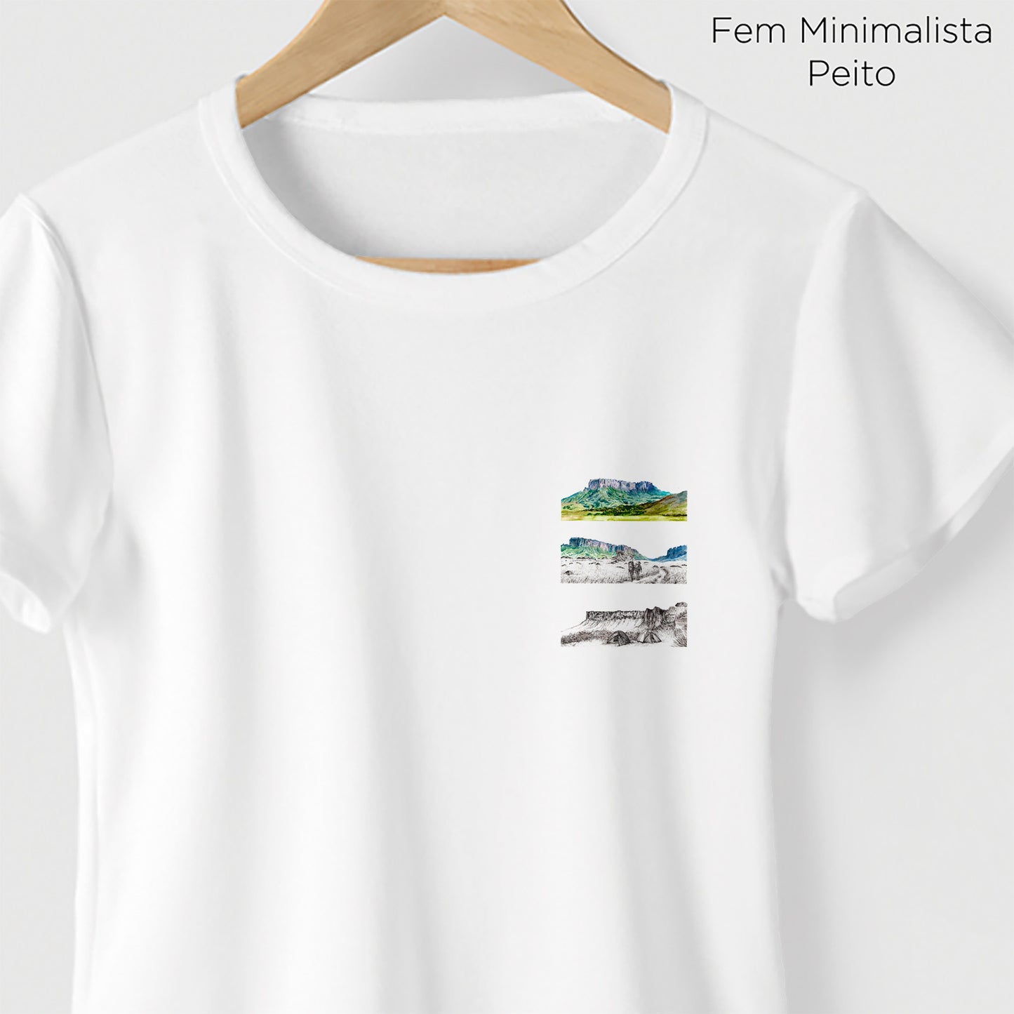 Camiseta Amazônia MONTE RORAIMA - BRANCO - cód 2012
