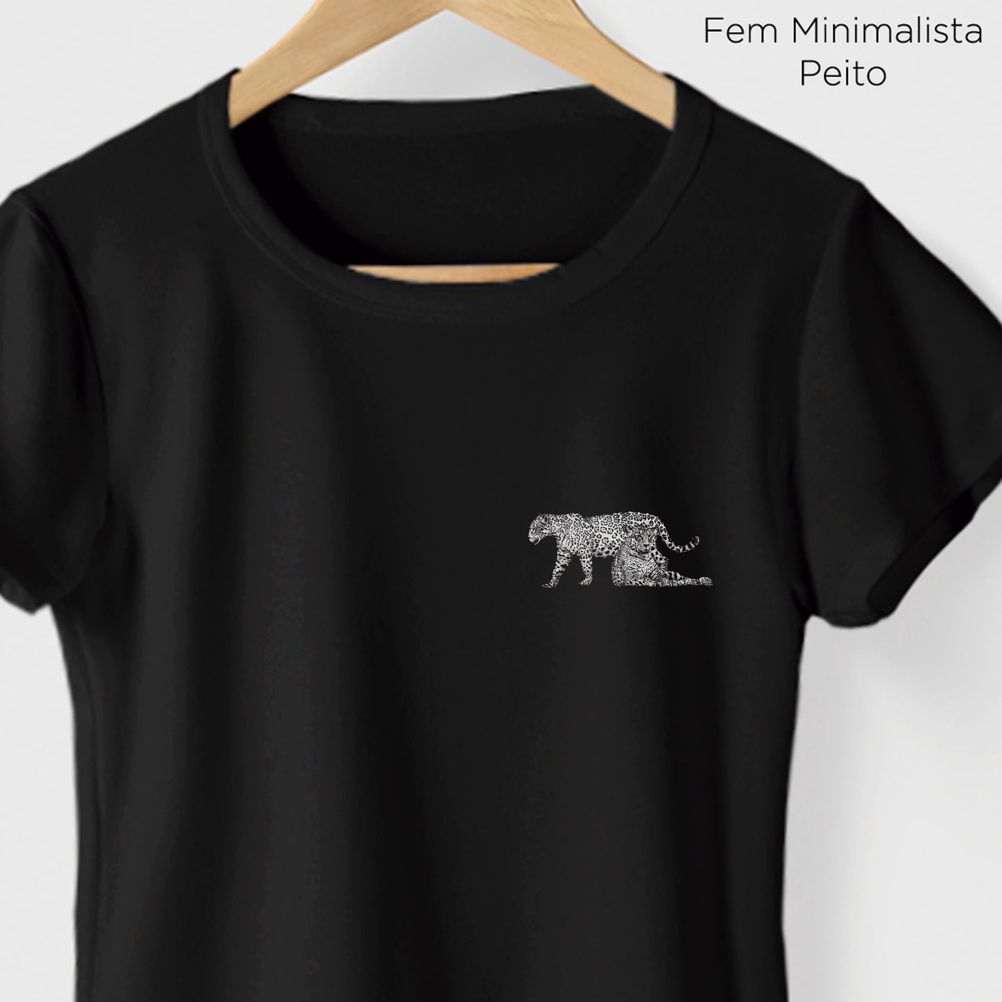 Camiseta Amazônia ONÇARARA DUAS ONÇAS - PRETO - cód 2060