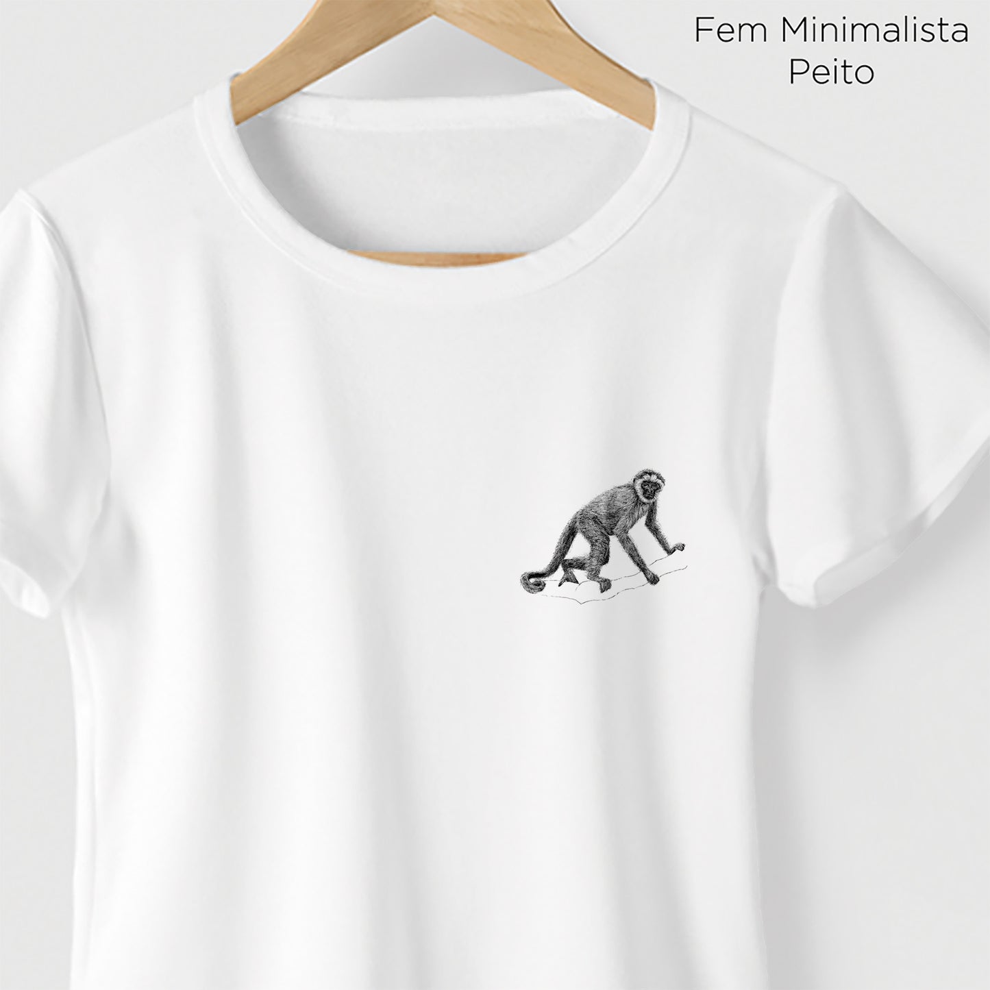 Camiseta Amazônia CAPARAÓ - MURIQUI - BRANCO - cód 10553