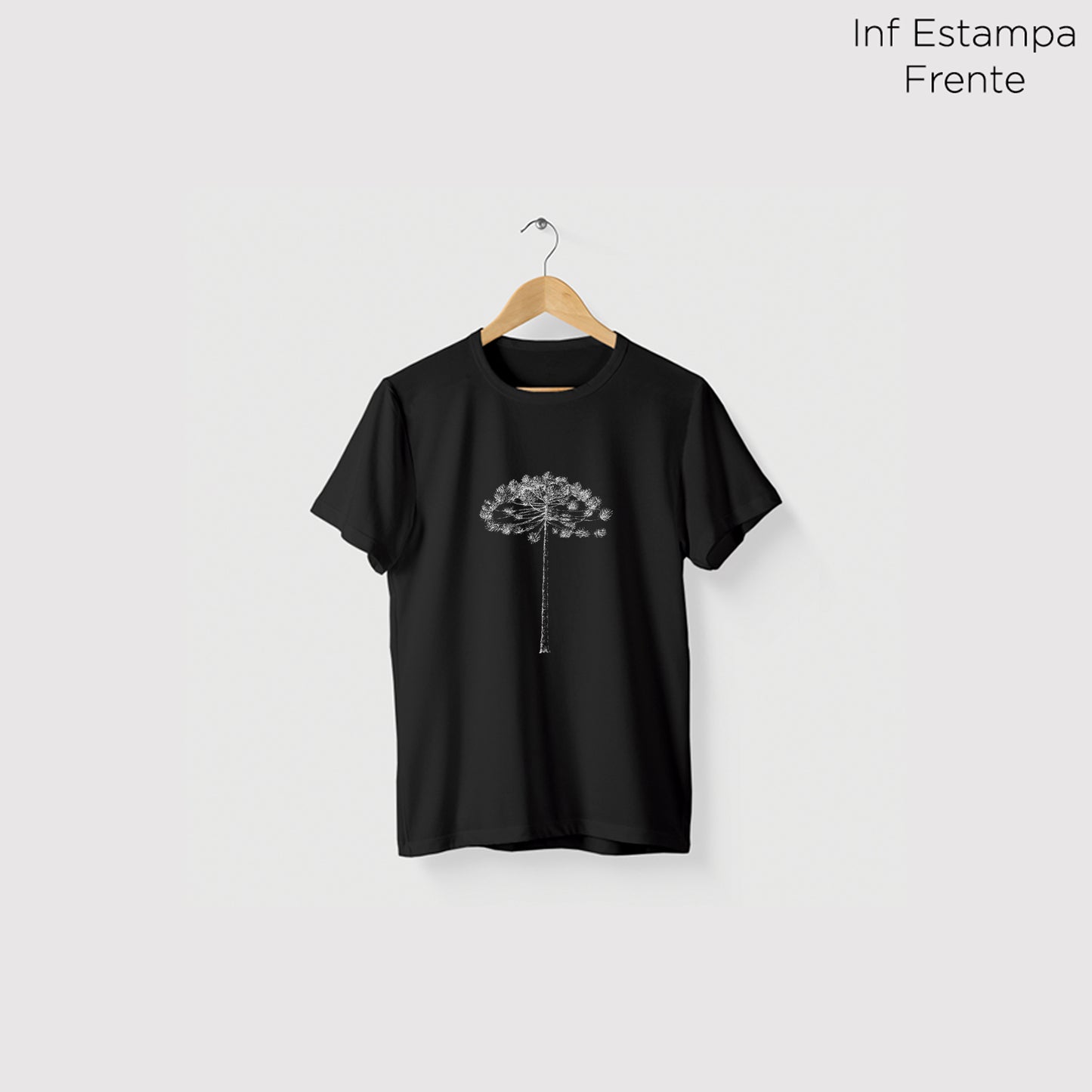 Camiseta Amazônia ARAUCÁRIA - PRETO - cód 10502