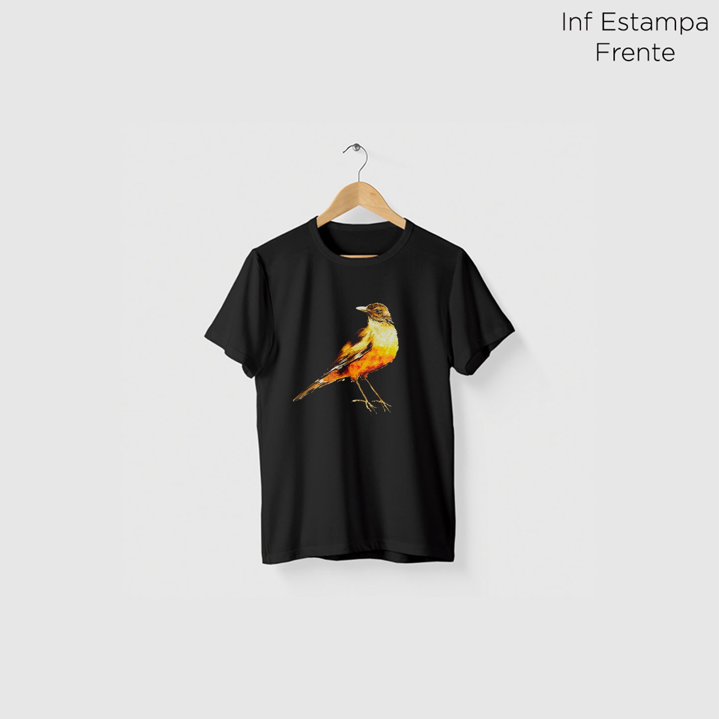 Camiseta Amazônia SABIÁ - PRETO - cód 10505