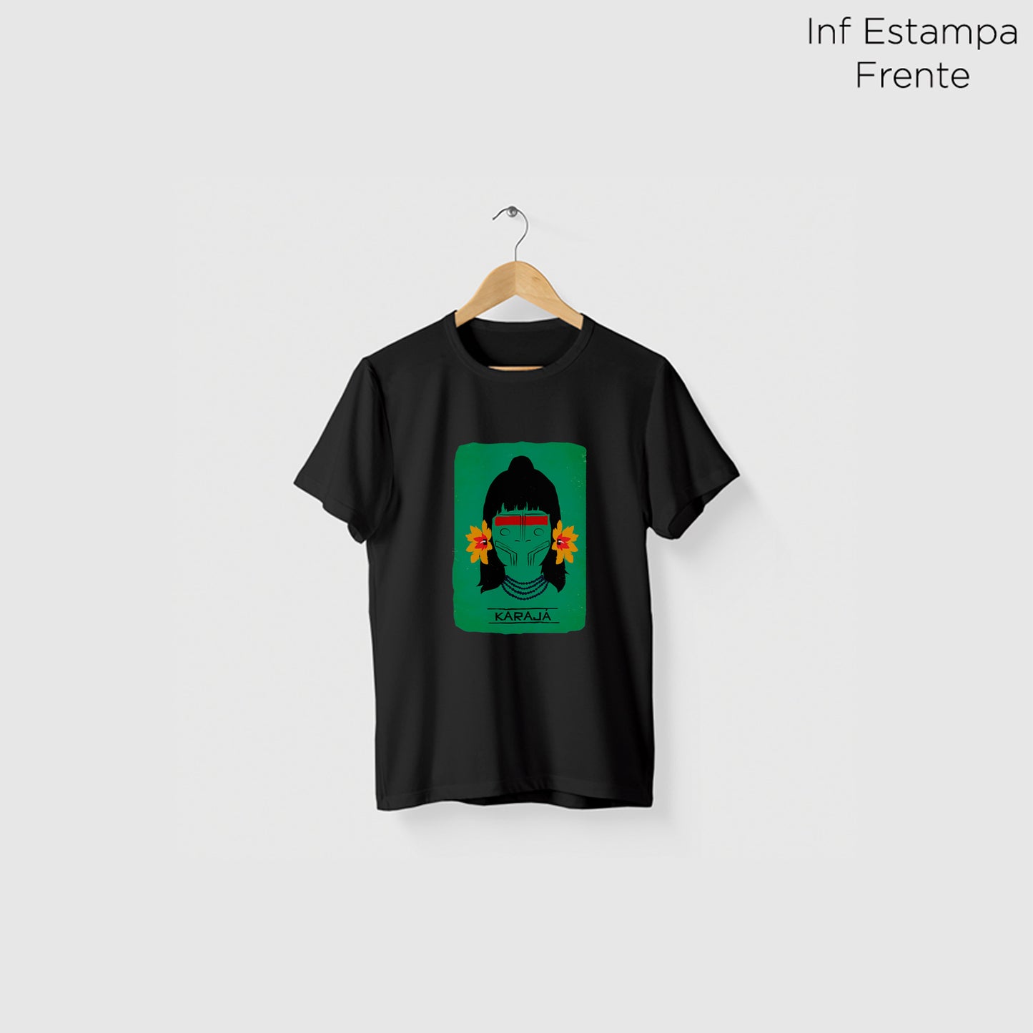 Camiseta Amazônia ORIGENS KARAJÁ - PRETO - cód 10577
