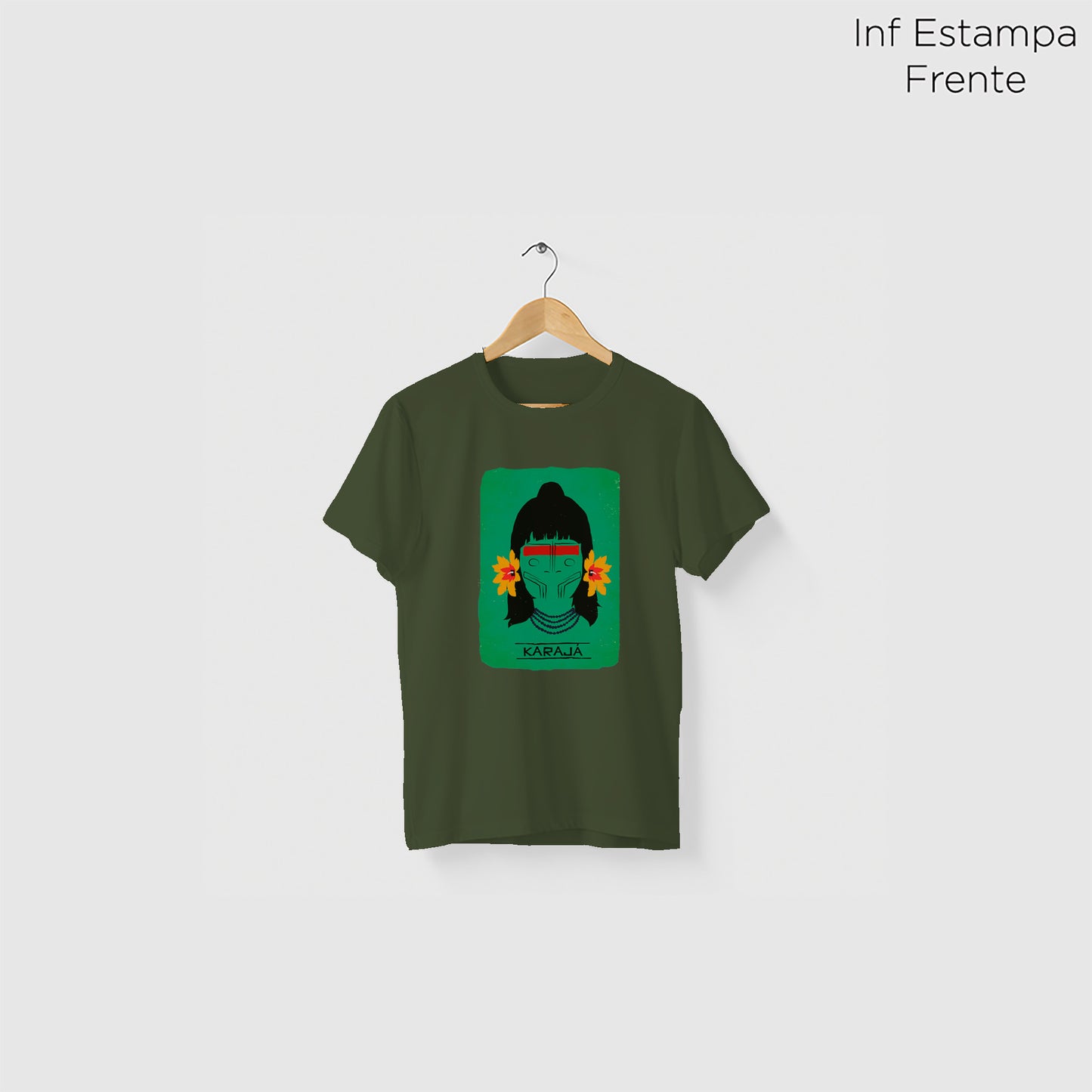 Camiseta Amazônia ORIGENS KARAJÁ - VERDE ESCURO - cód 10577