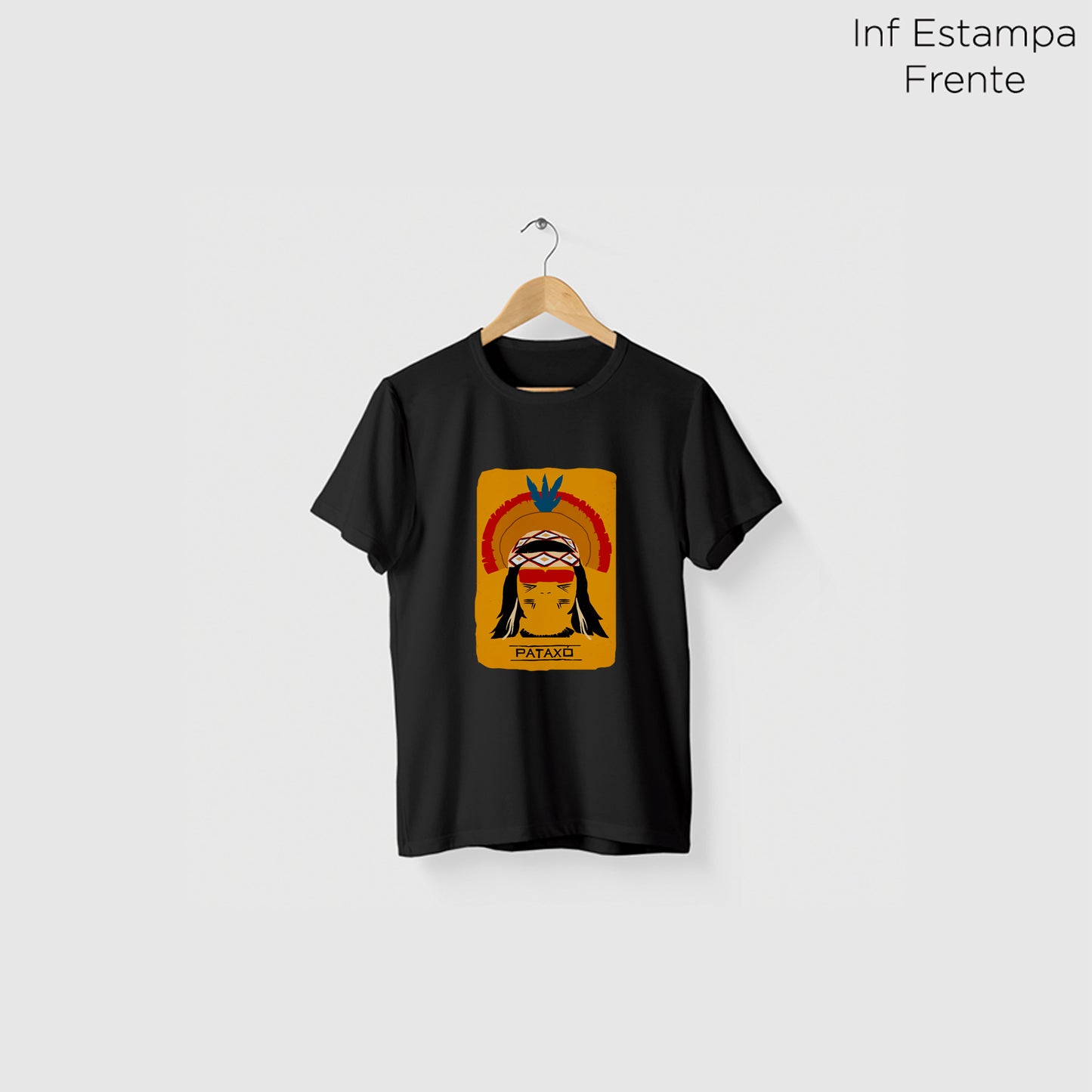 Camiseta Amazônia ORIGENS PATAXÓ - PRETO - cód 10579