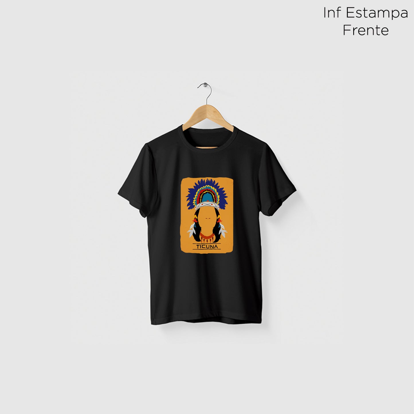 Camiseta Amazônia ORIGENS TICUNA - PRETO - cód 10580