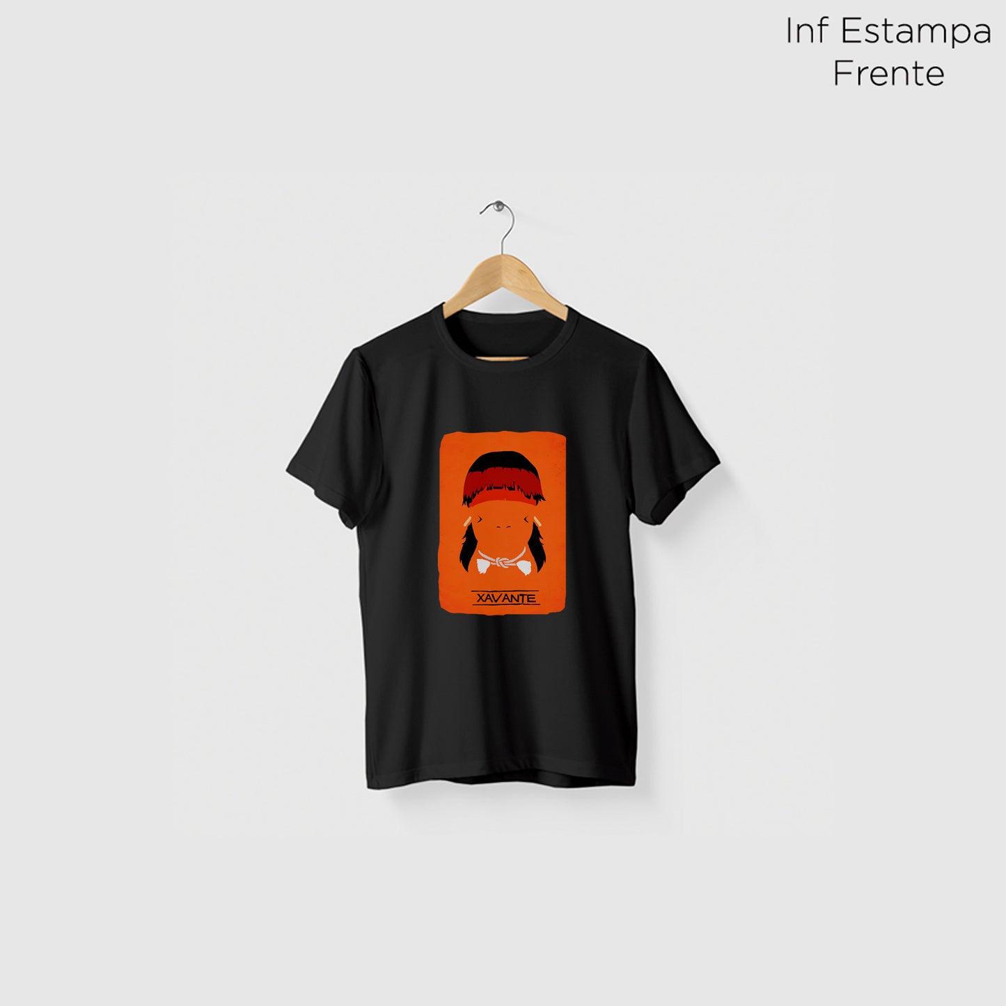 Camiseta Amazônia ORIGENS XAVANTE - PRETO - cód 10581