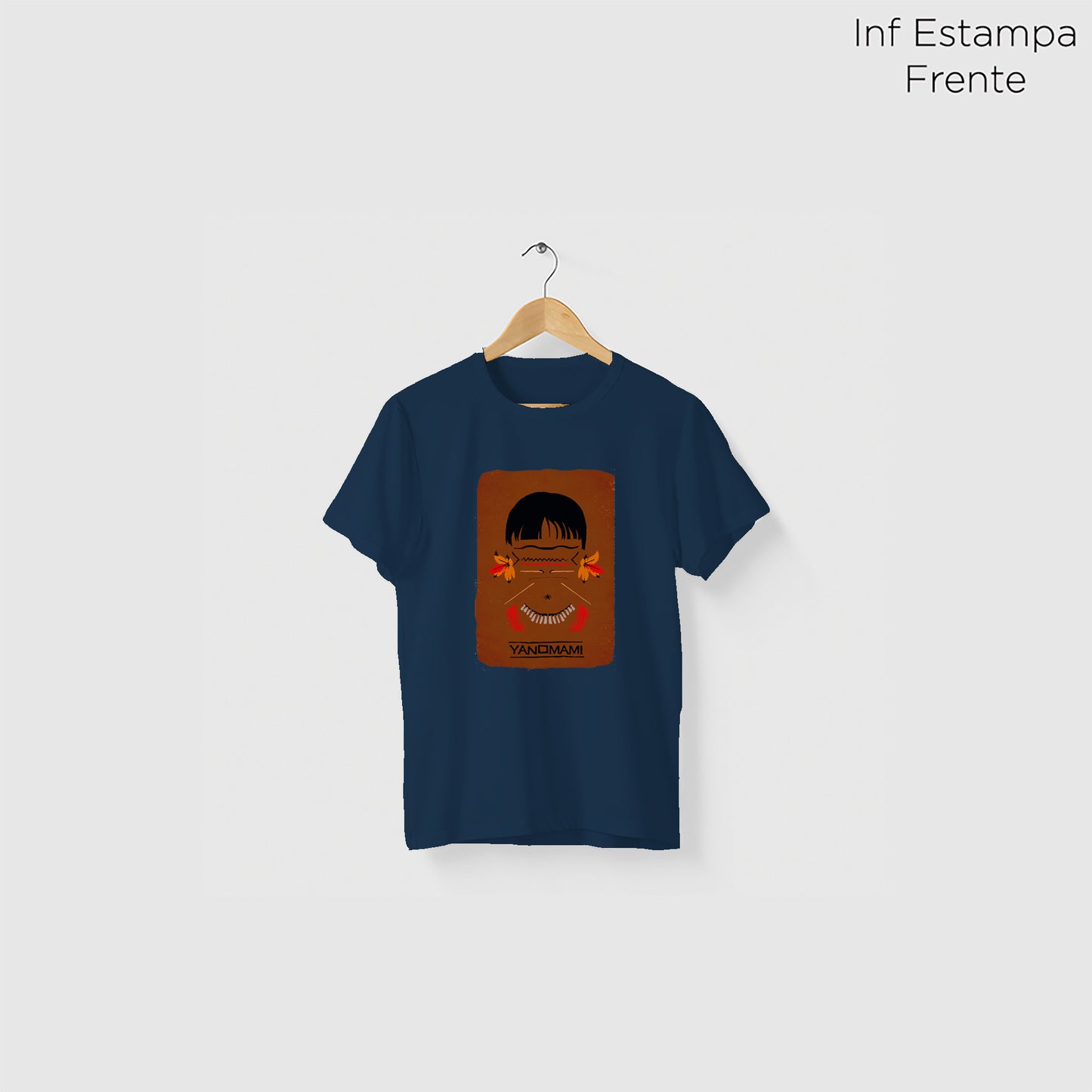 Camiseta Amazônia ORIGENS YANOMAMI - AZUL MARINHO - cód 10583