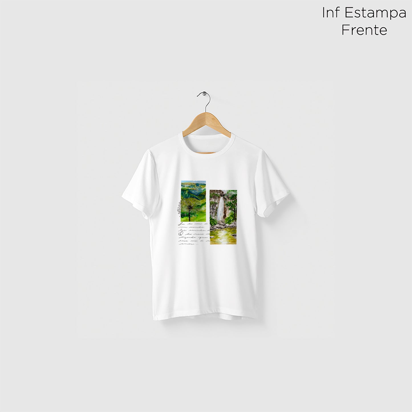 Camiseta Amazônia SERRA DA CANASTRA - CACHOEIRA CASCA D'ANTA - BRANCO - cód 2011