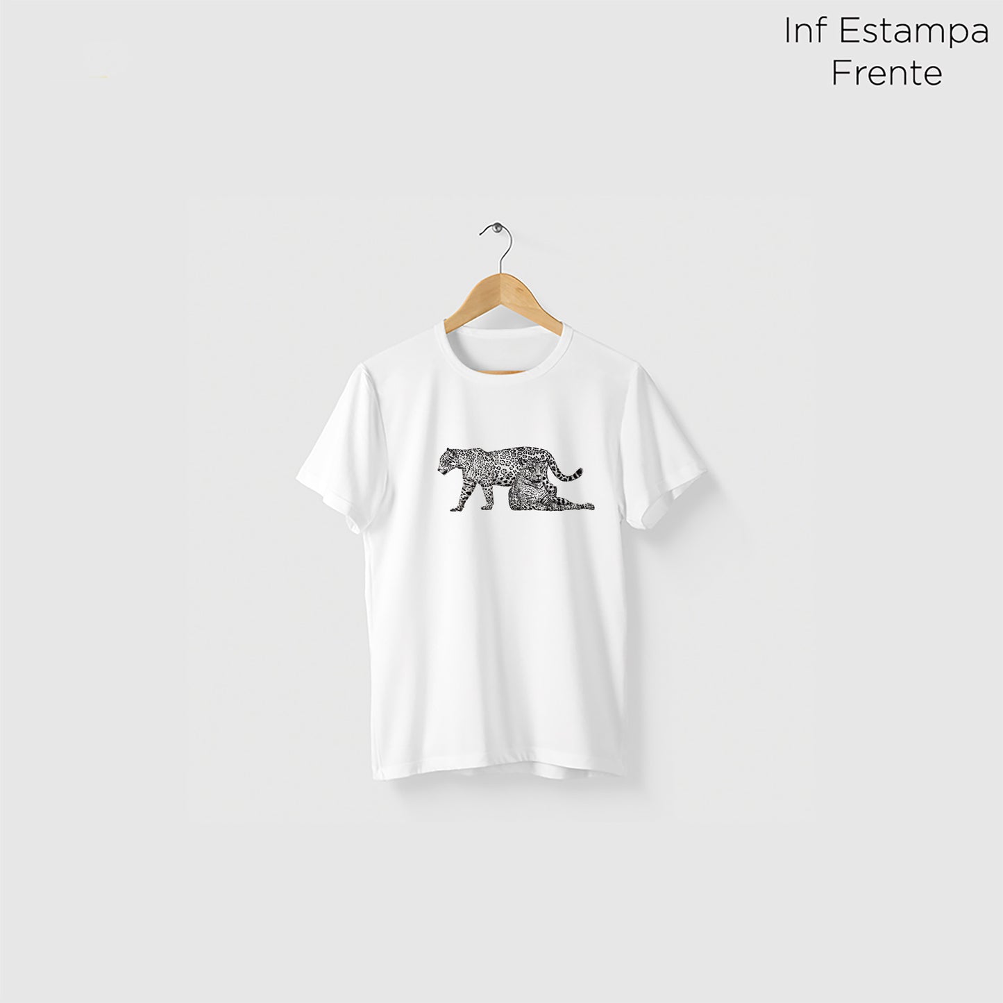 Camiseta Amazônia ONÇARARA DUAS ONÇAS - BRANCO - cód 2060