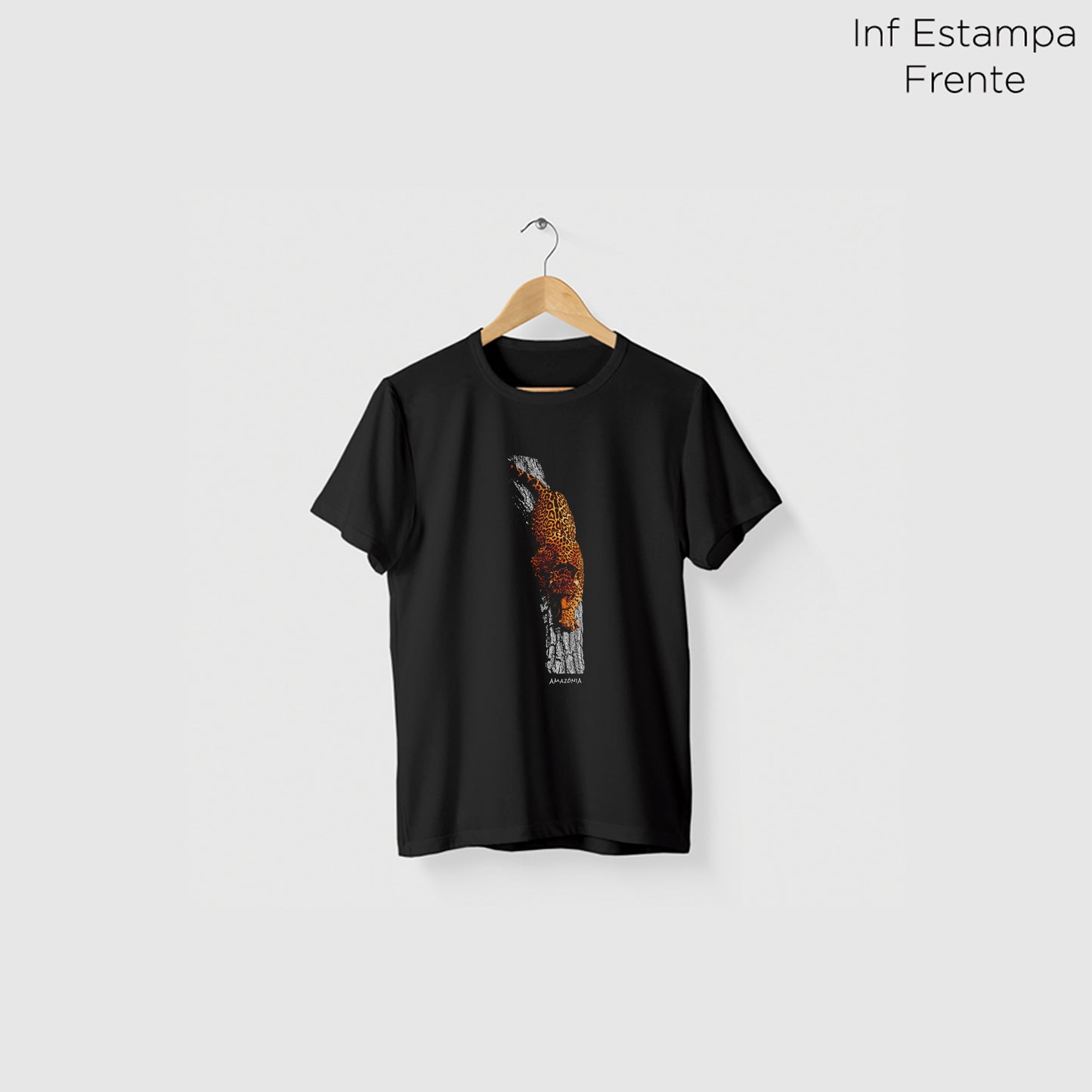 Camiseta Amazônia ONÇARARA TRONCO - PRETO - cód 2072
