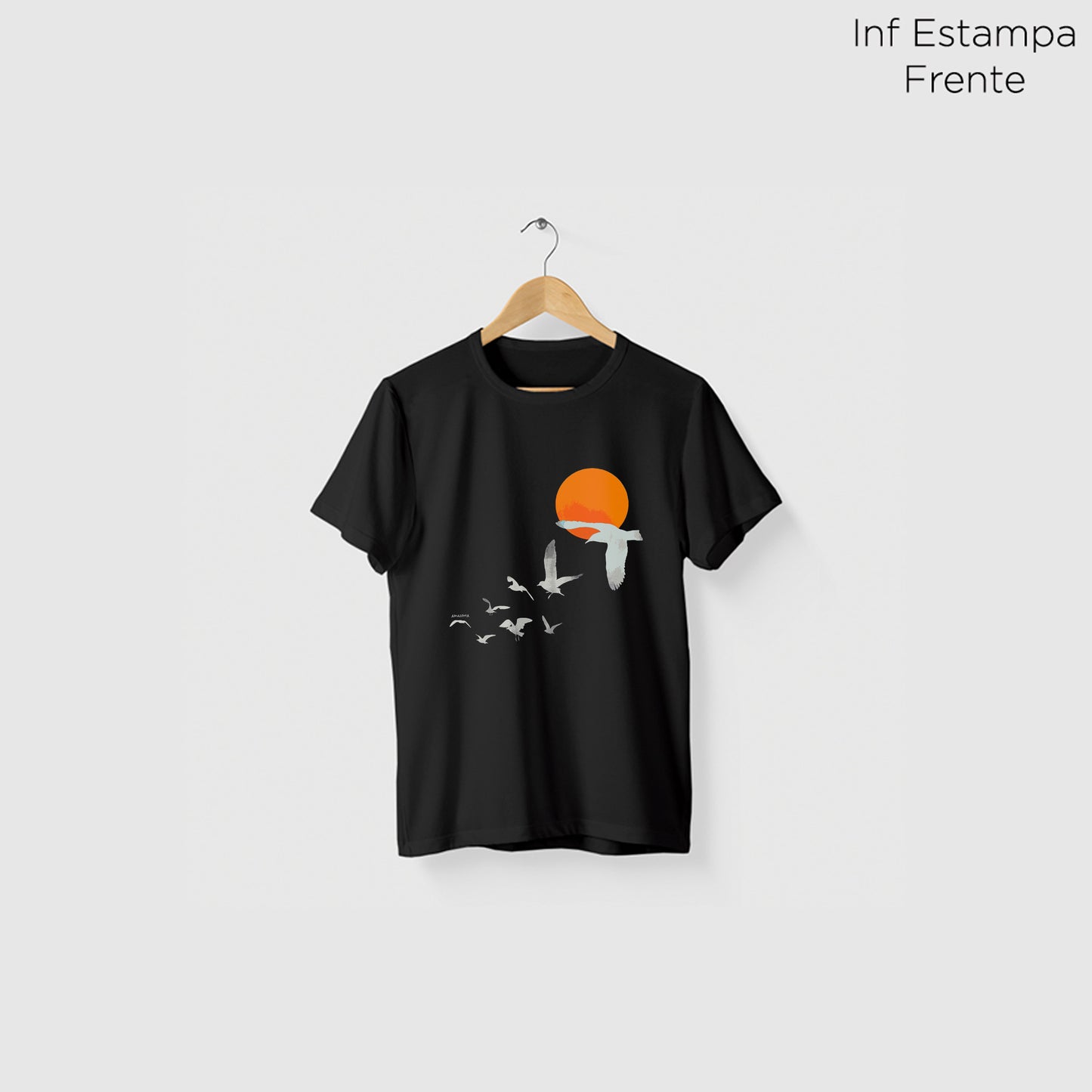 Camiseta Amazônia REVOADA - PRETO - cód 2134