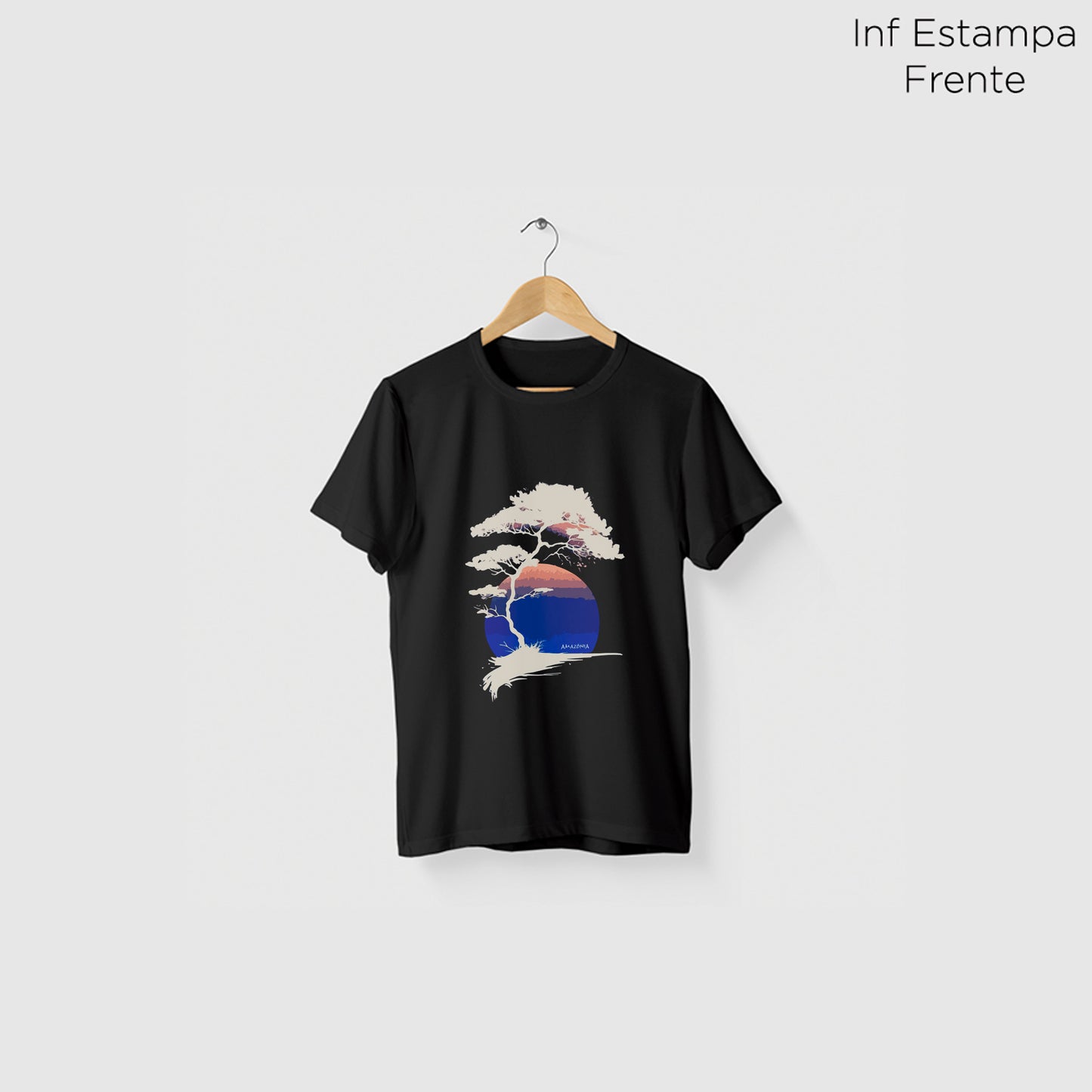 Camiseta Amazônia BONSAI PAISAGEM - PRETO - cód 2135
