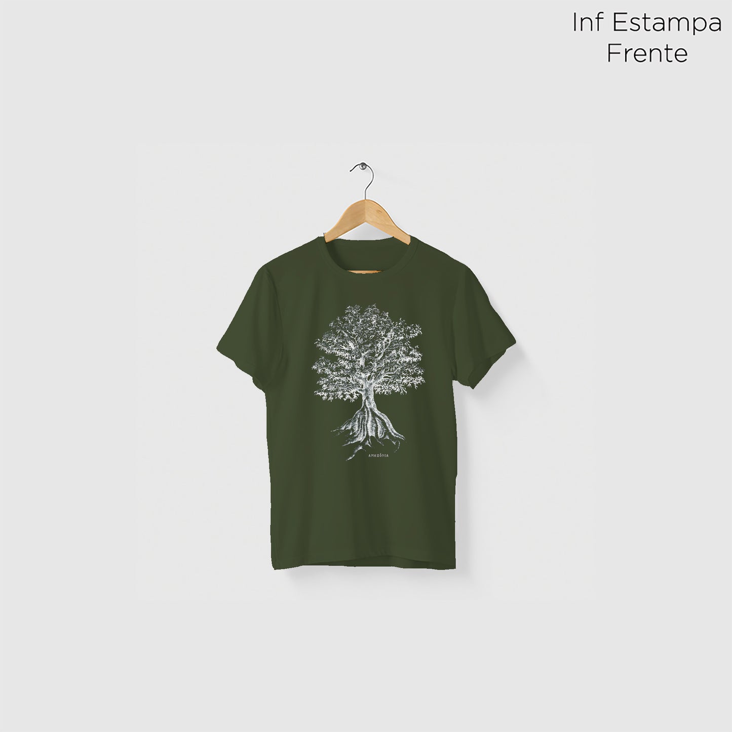 Camiseta Amazônia SUMAÚMA - VERDE ESCURO - cód 2139