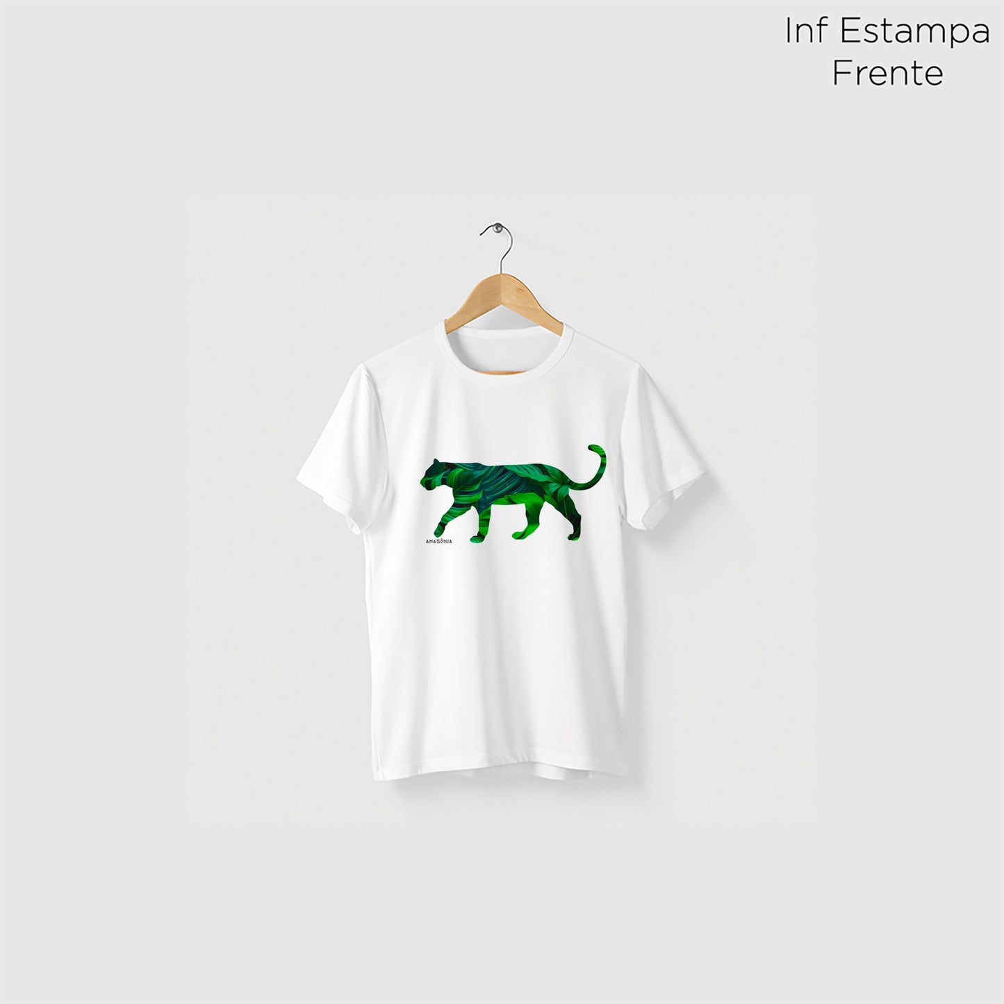 Camiseta Amazônia FAUNA FLORA - BRANCO - cód 2150