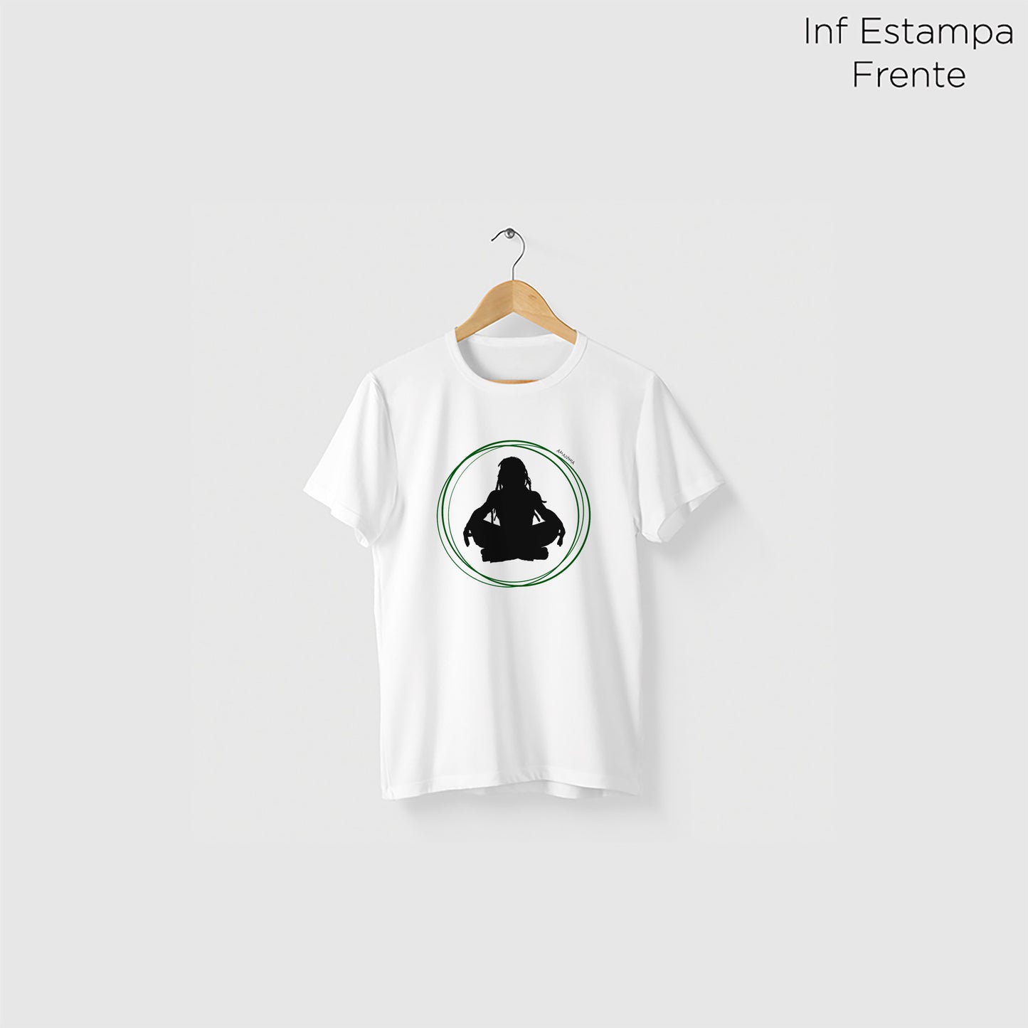 Camiseta Amazônia MEDITAÇÃO - BRANCO - cód 2204