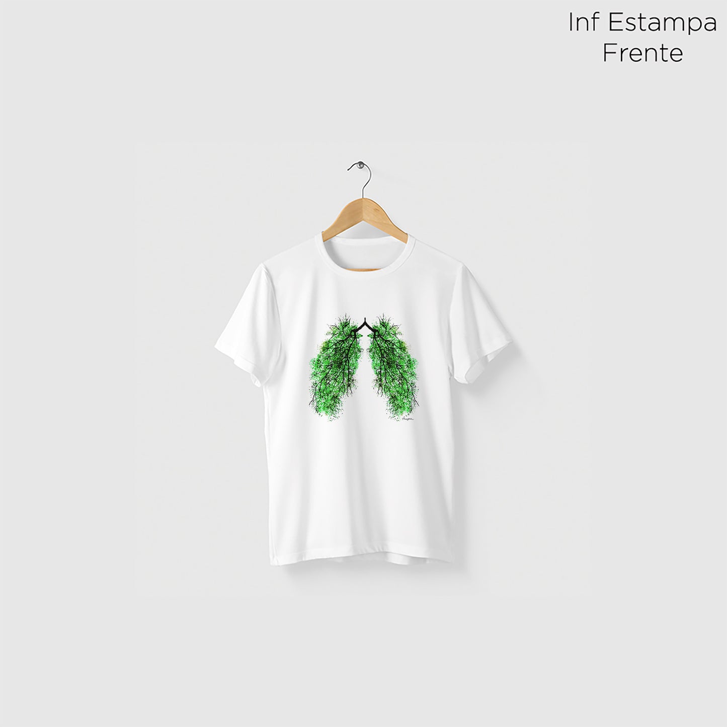 Camiseta Amazônia PULMÃO – BRANCO - cód 2221