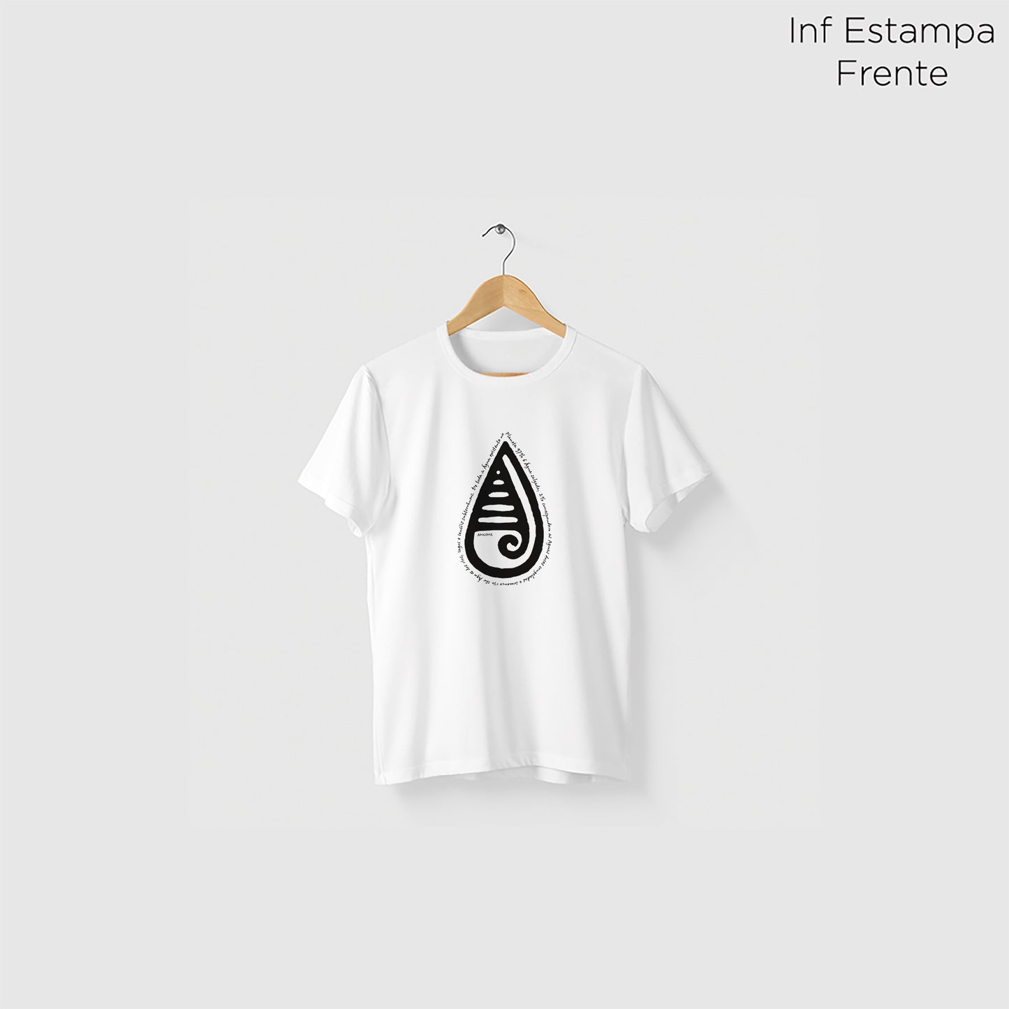 Camiseta Amazônia GOTA ANCESTRAL - BRANCO - cód 2232