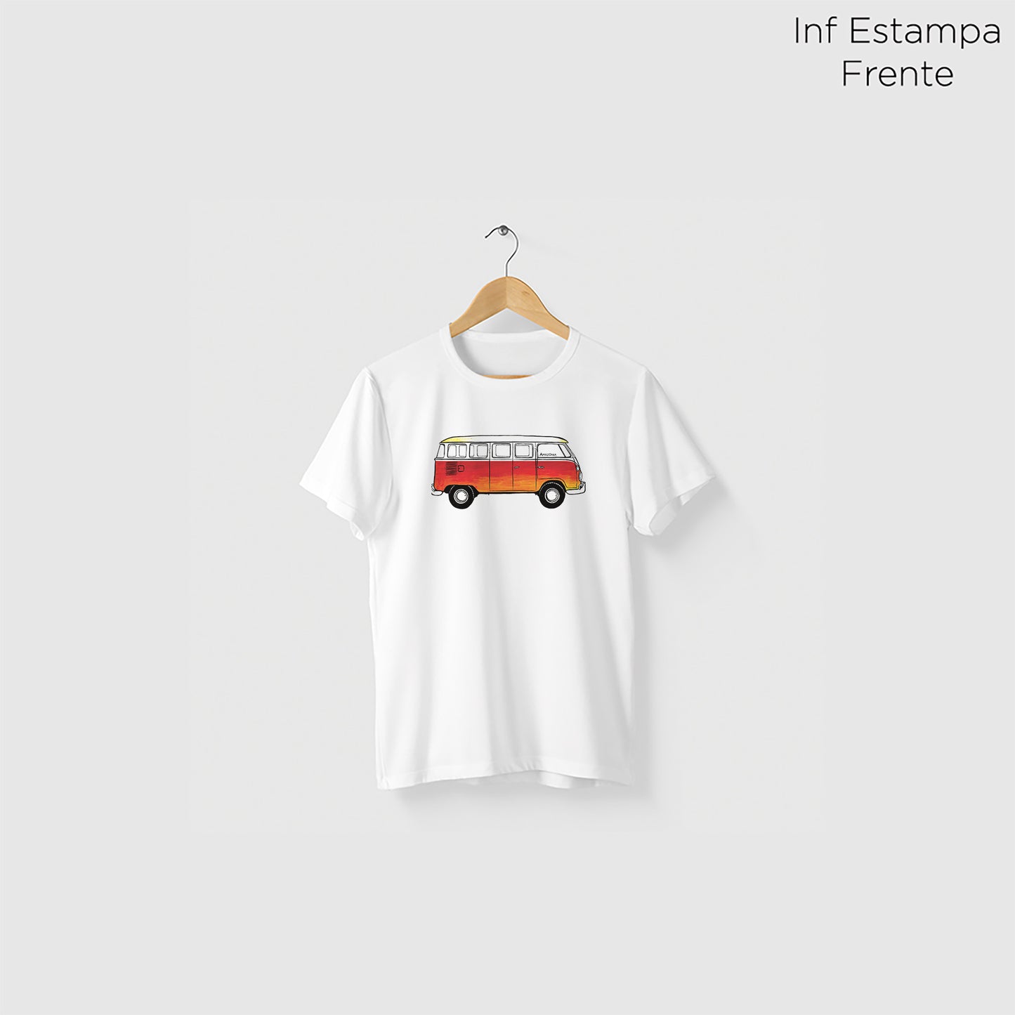 Camiseta Amazônia KOMBI - BRANCO - cód 2239