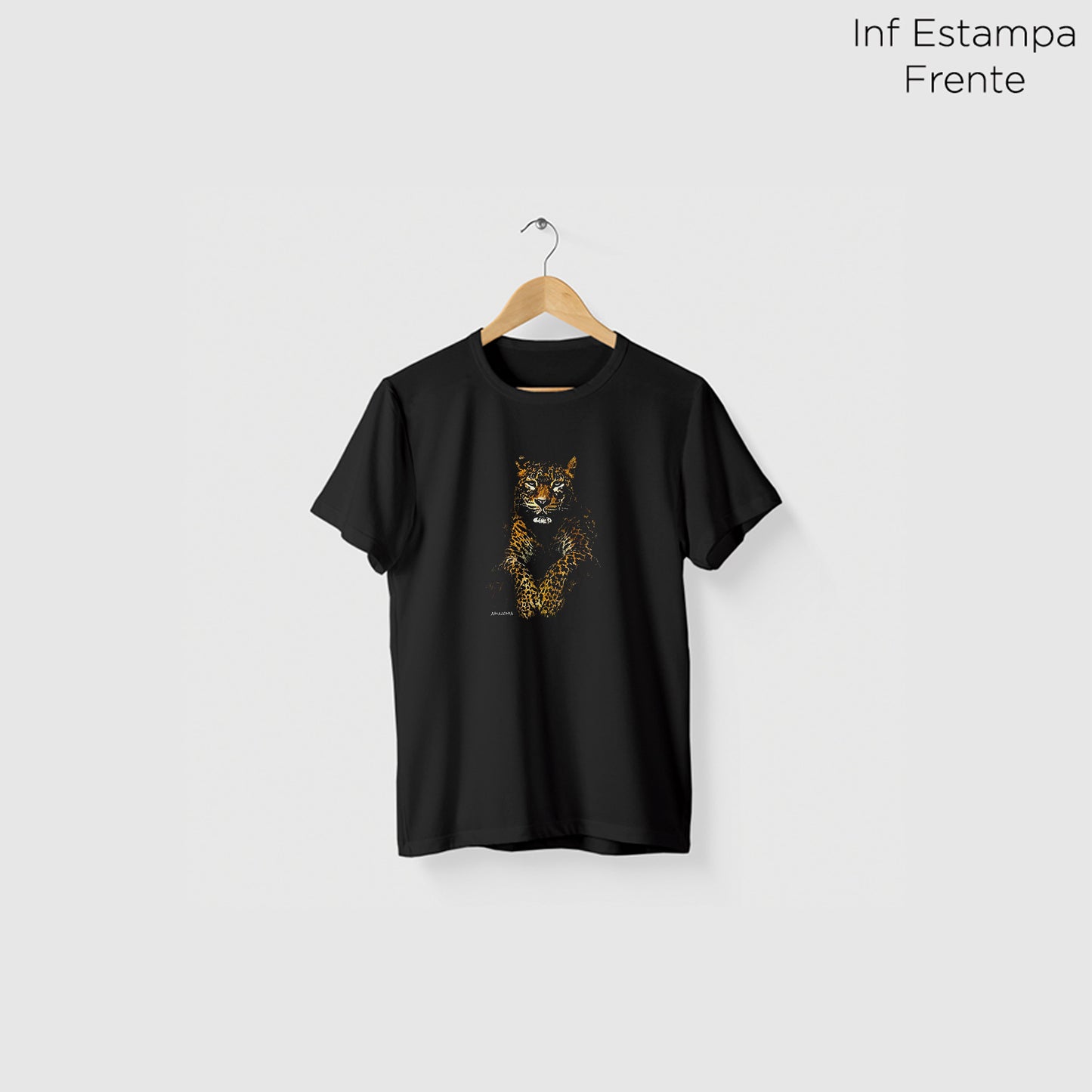 Camiseta Amazônia SILÊNCIO SELVAGEM - PRETO - cód 2256
