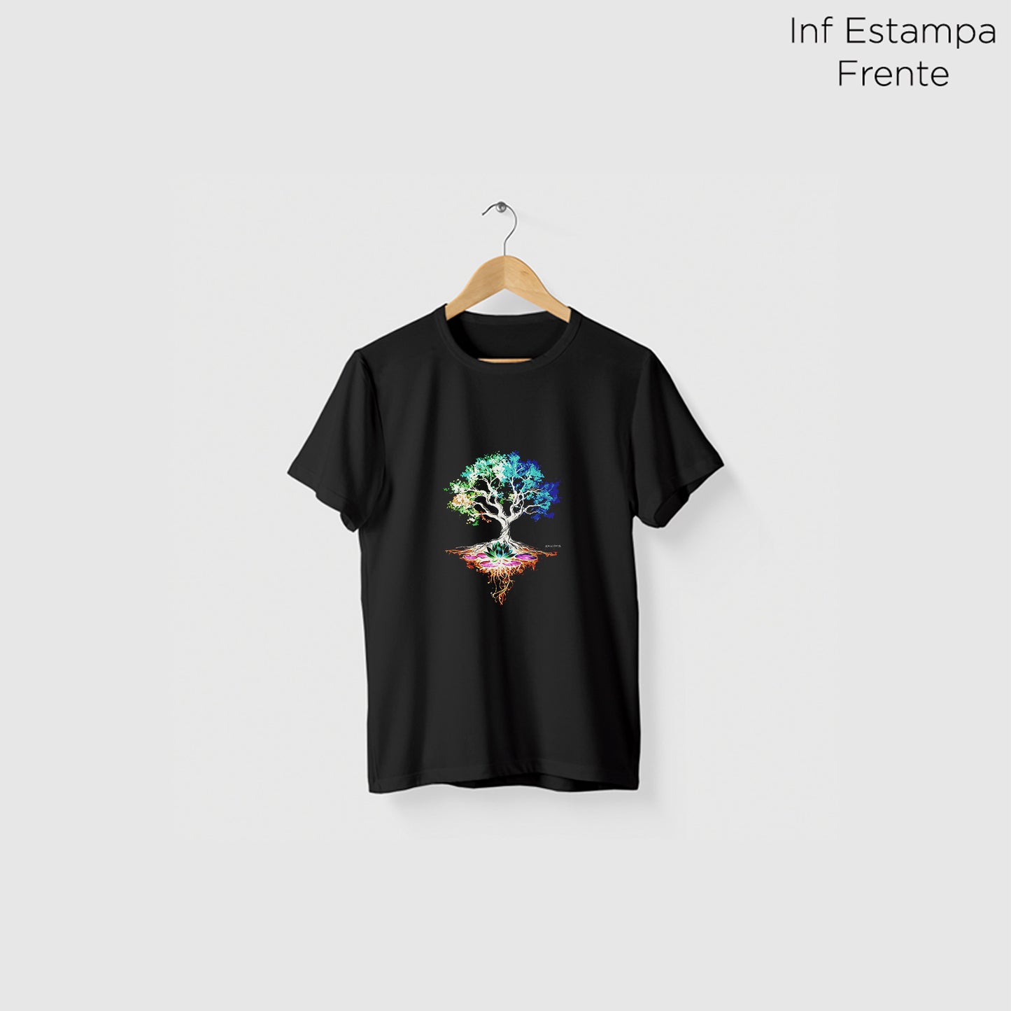 Camiseta Amazônia ÁRVORE DA VIDA - PRETO - cód 2261