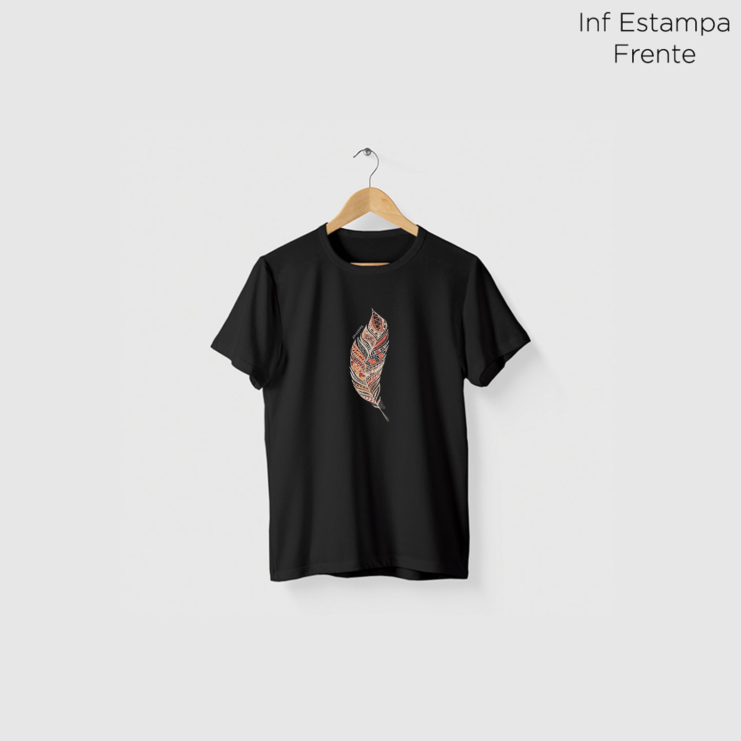 Camiseta Amazônia TRAÇO LIVRE - PRETO - cód 2280