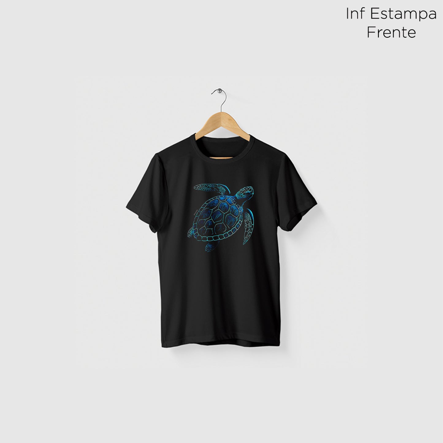 Camiseta Amazônia TARTARUGA OCEANO - PRETO - cód 2286