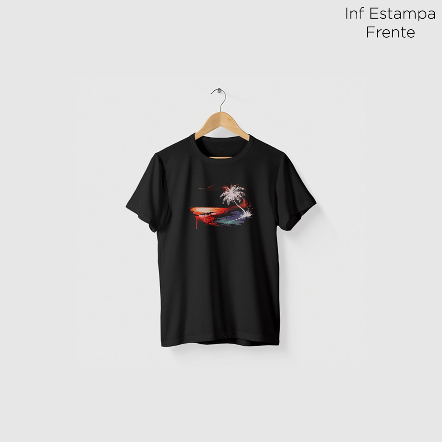 Camiseta Amazônia PRAIA DESERTA - PRETO - cód 2287