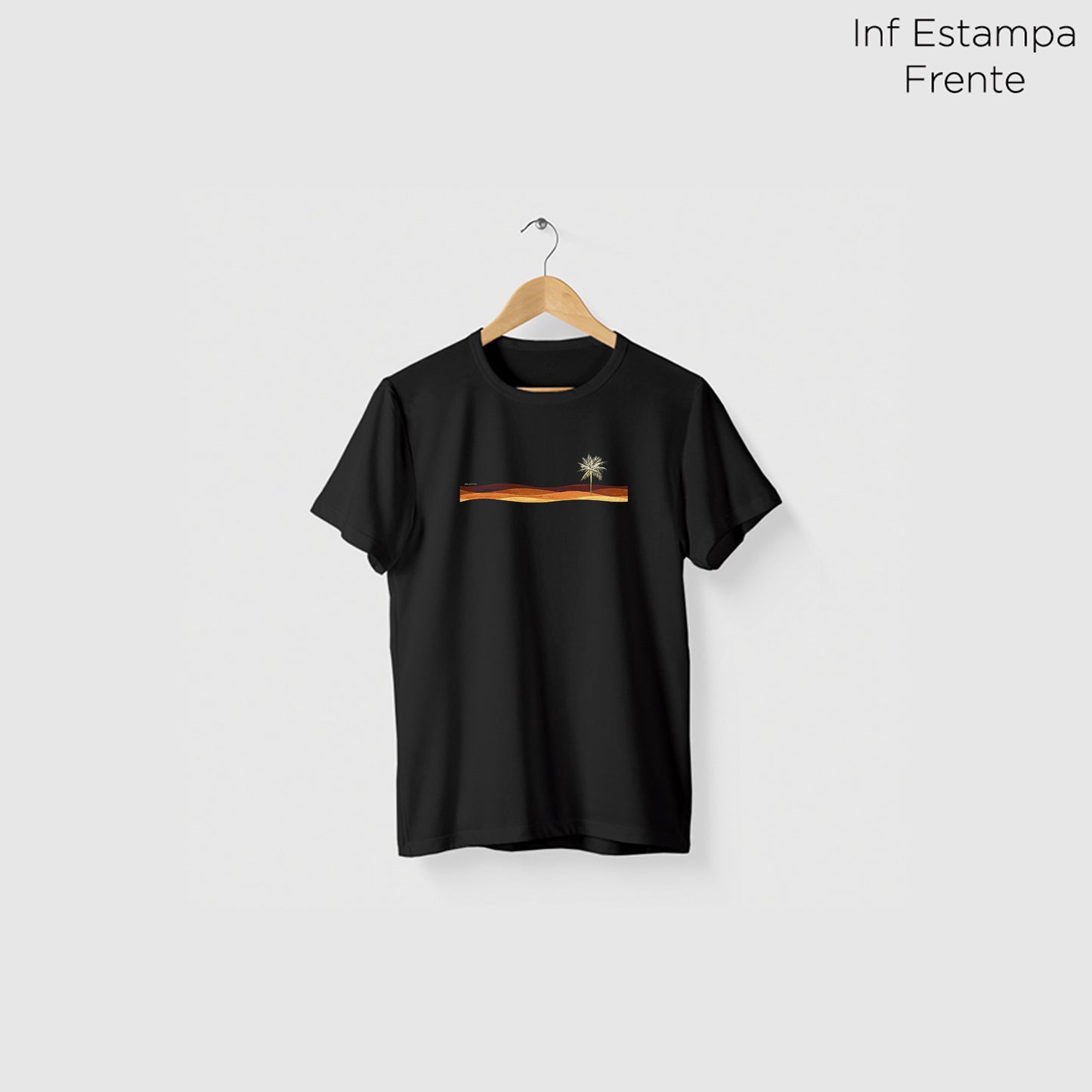 Camiseta Amazônia MAR COQUEIRO - PRETO - cód 2297