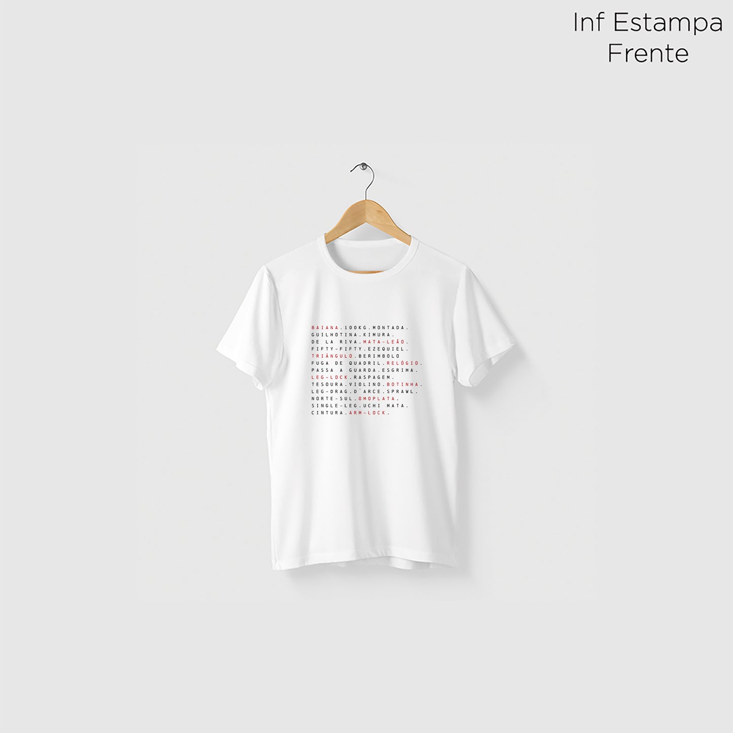 Camiseta Amazônia JIU-JITSU SEQUÊNCIA – BRANCO - cód 2327