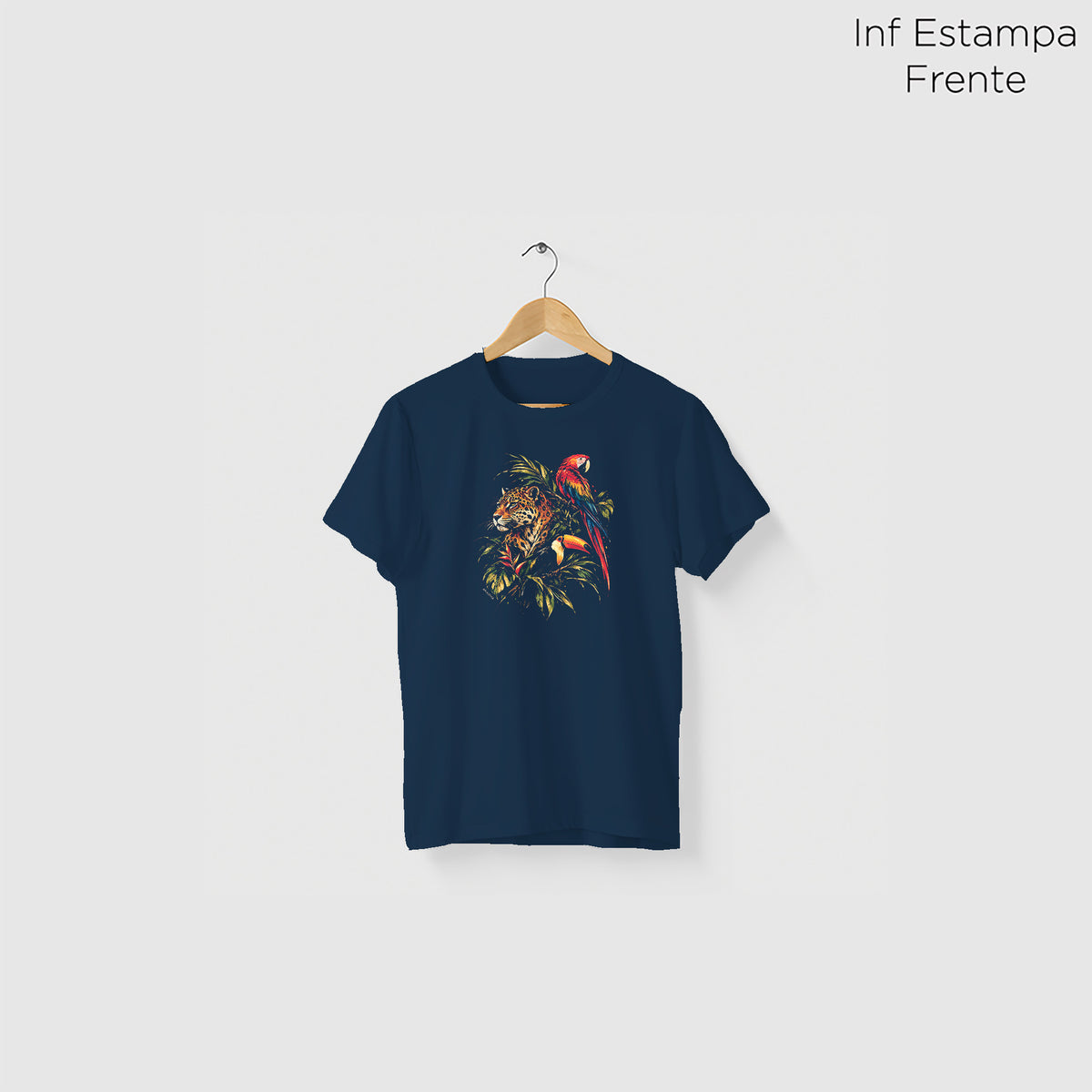 Camiseta Amazônia GUARDIŌES DA FLORESTA - AZUL MARINHO - cód 2447