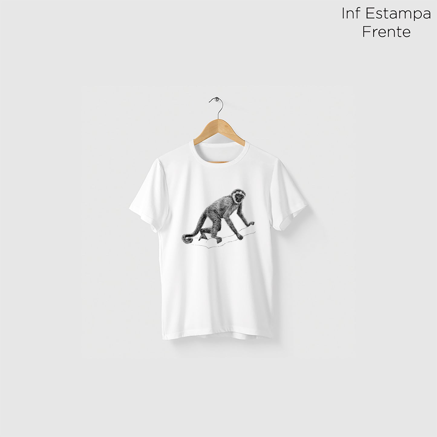 Camiseta Amazônia CAPARAÓ - MURIQUI - BRANCO - cód 10553