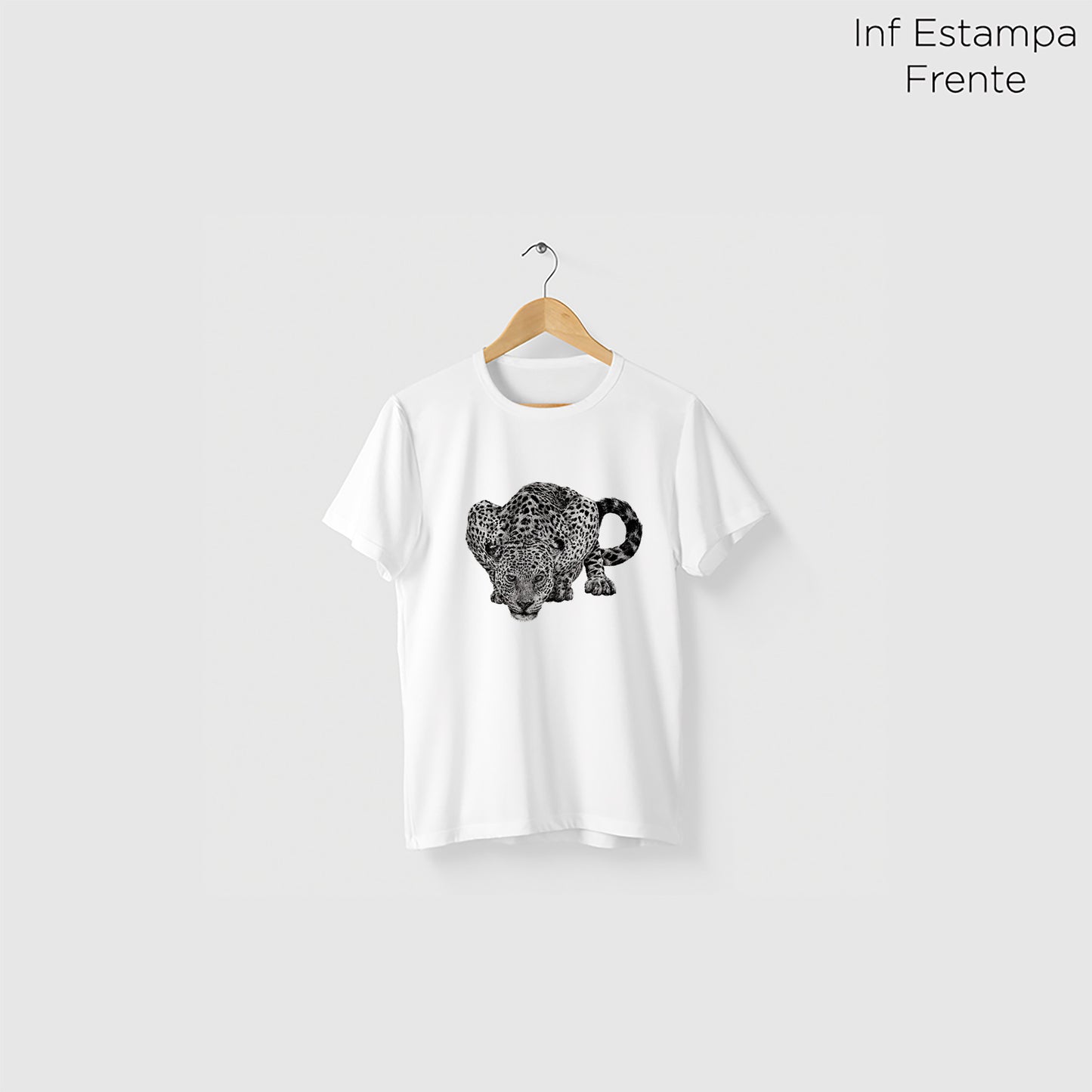 Camiseta Amazônia FOZ DO IGUAÇÚ - ONÇA PINTADA - BRANCO - cód 10010