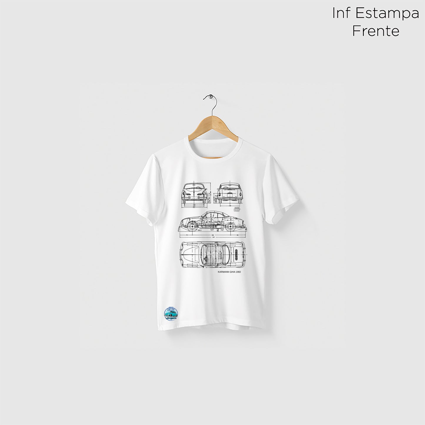 Camiseta Amazônia CAF KARMANN GHIA - BRANCO - cód caf0002