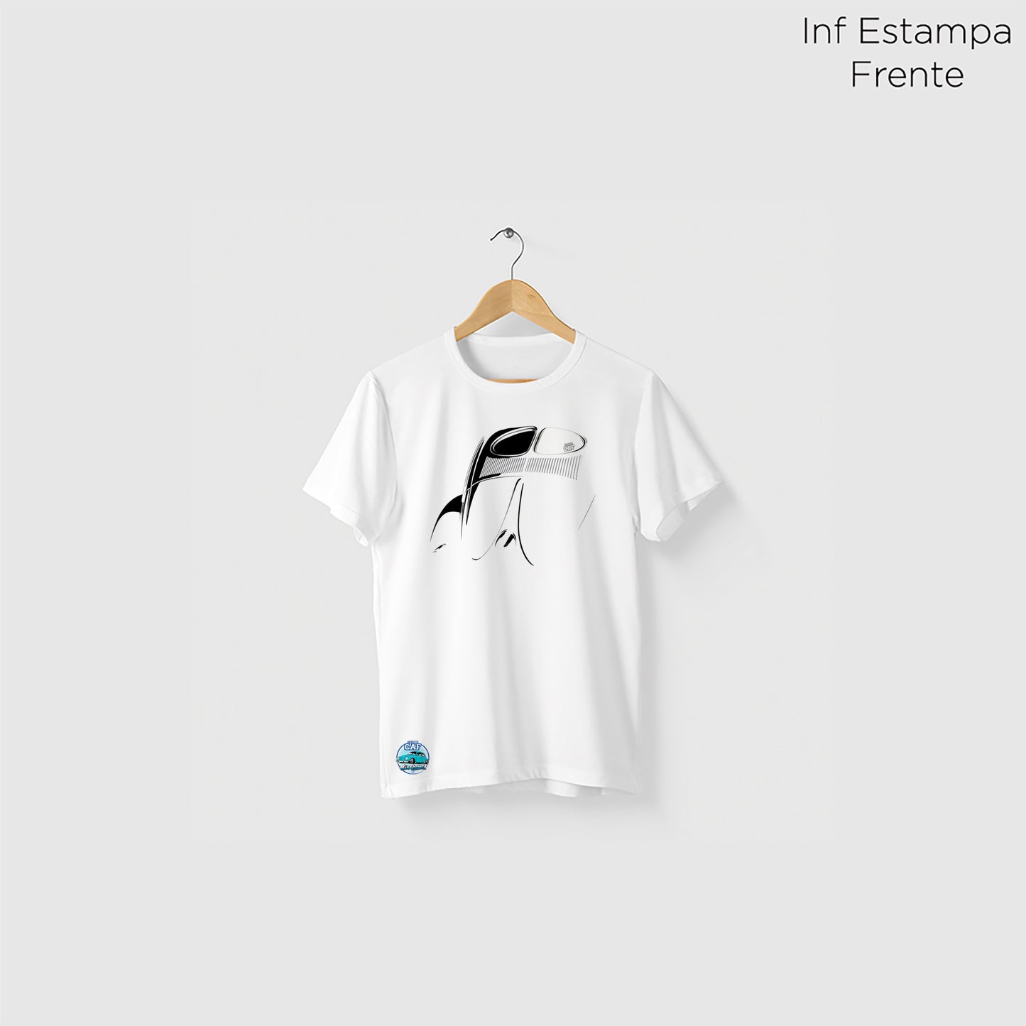 Camiseta Amazônia CAF FUSCA - BRANCO - cód caf0003