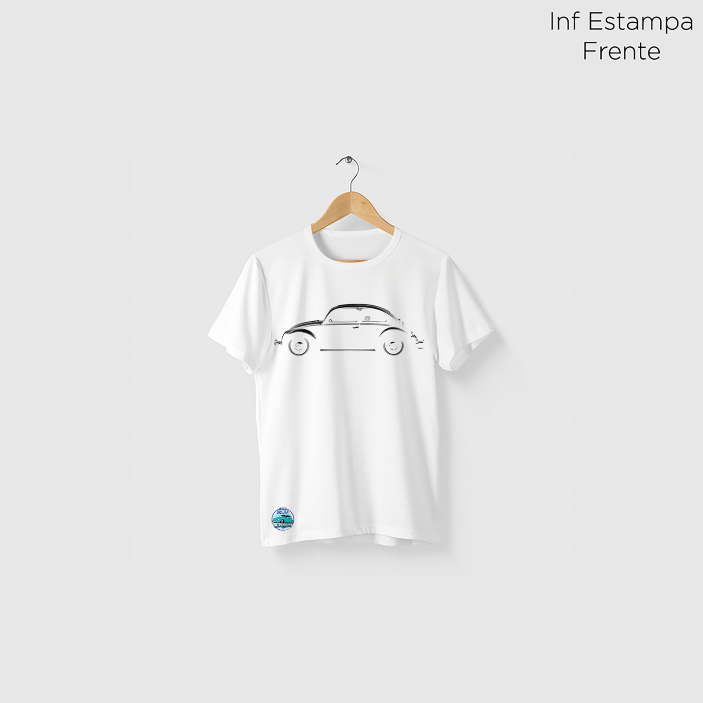 Camiseta Amazônia CAF FUSCA - BRANCO - cód caf0005