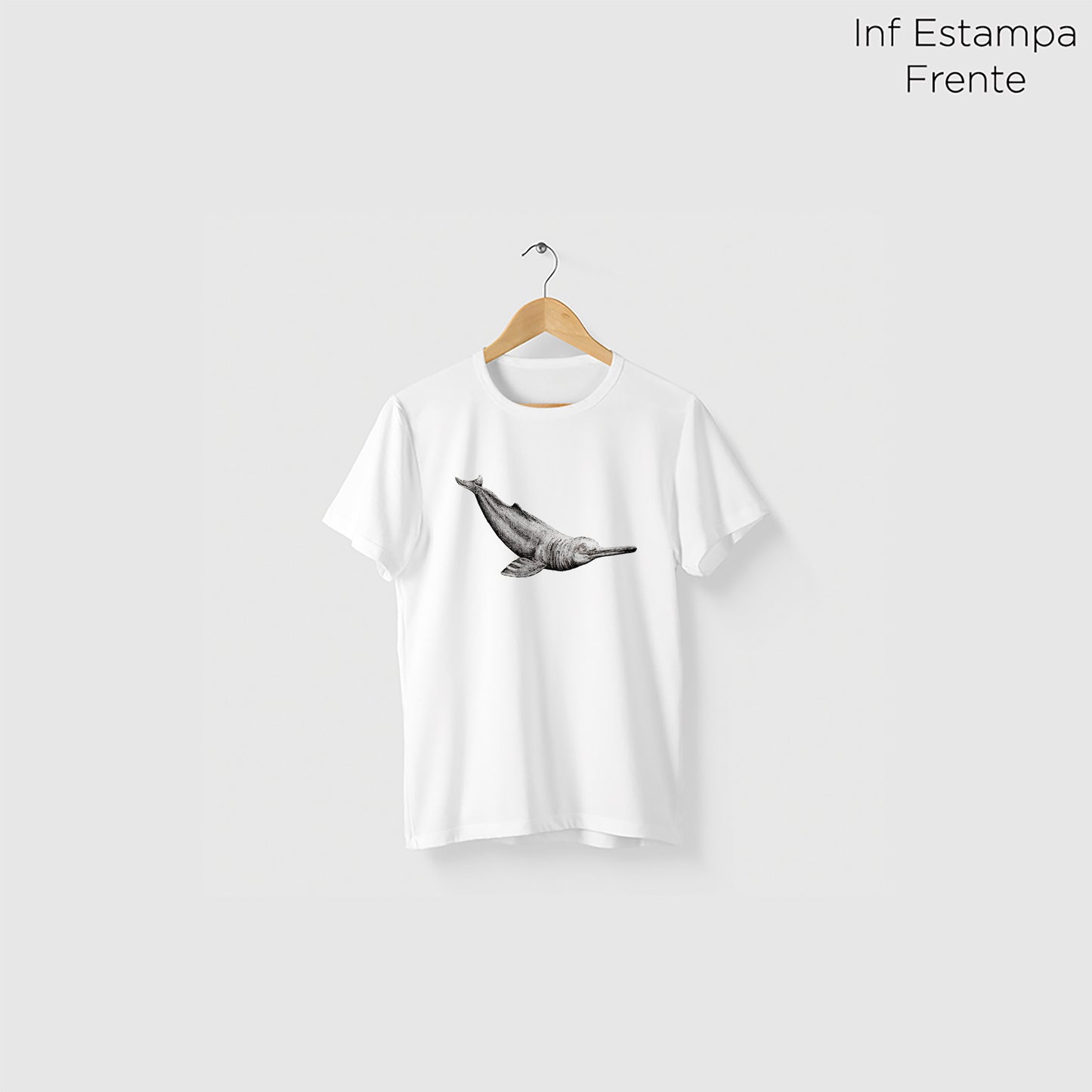 Camiseta Amazônia ANAVILHANAS - BOTO - BRANCO - cód 10001