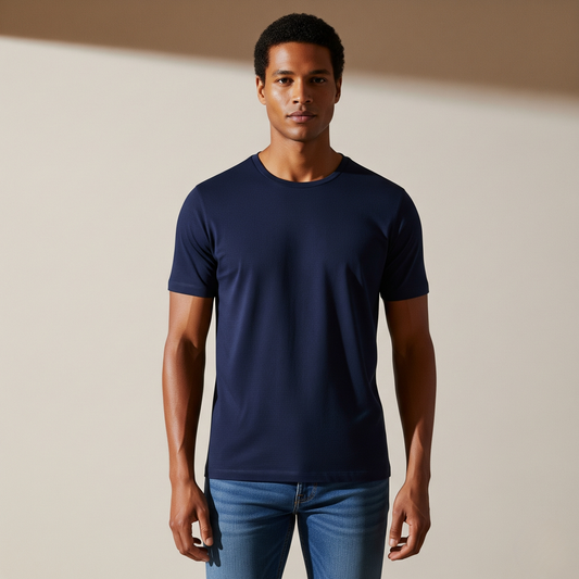 Camiseta Amazônia ALGODÃO EGÍPCIO - AZUL MARINHO - cód L004