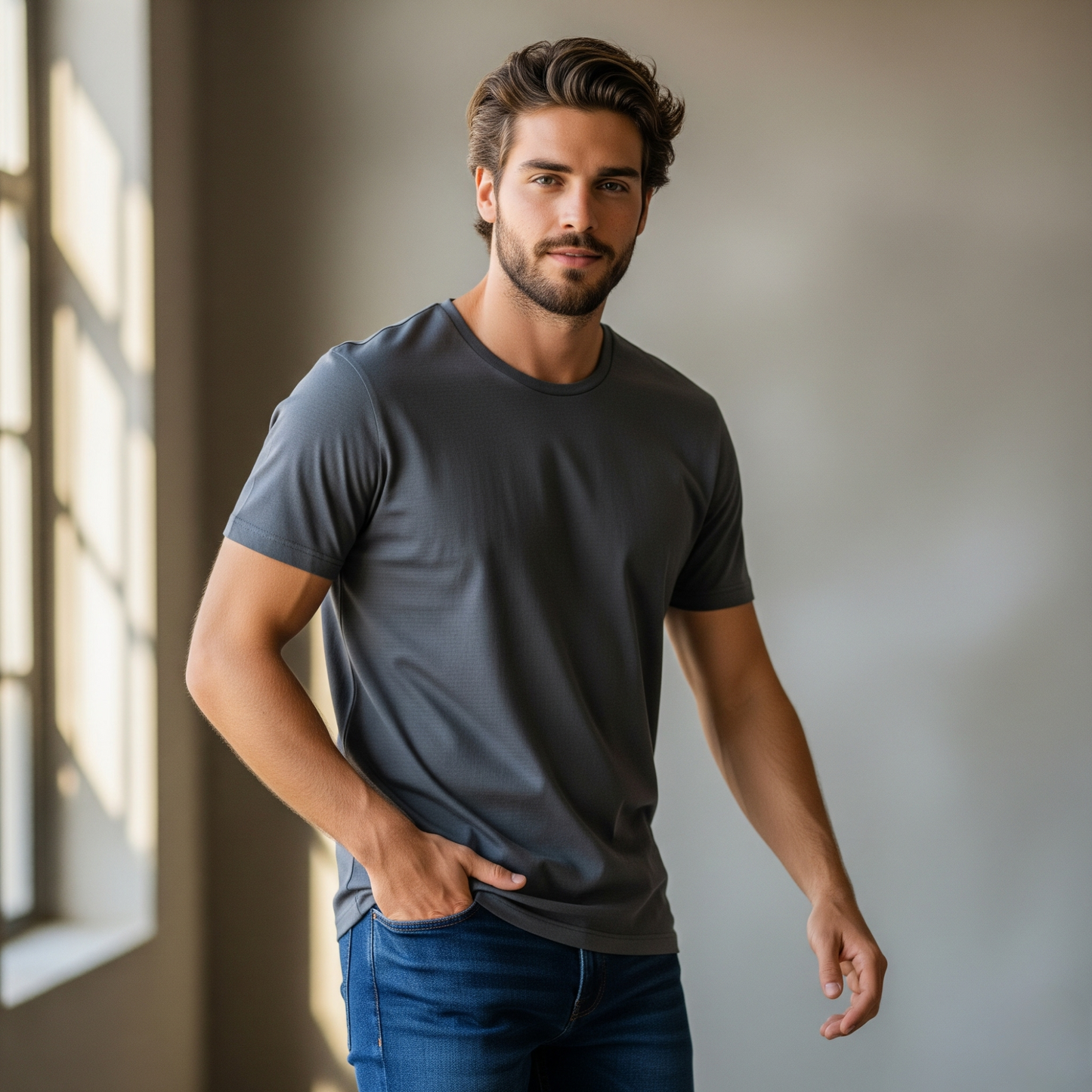 Kit 2 Camisetas Amazônia ALGODÃO EGÍPCIO - CINZA CHUMBO - cód 2FL005