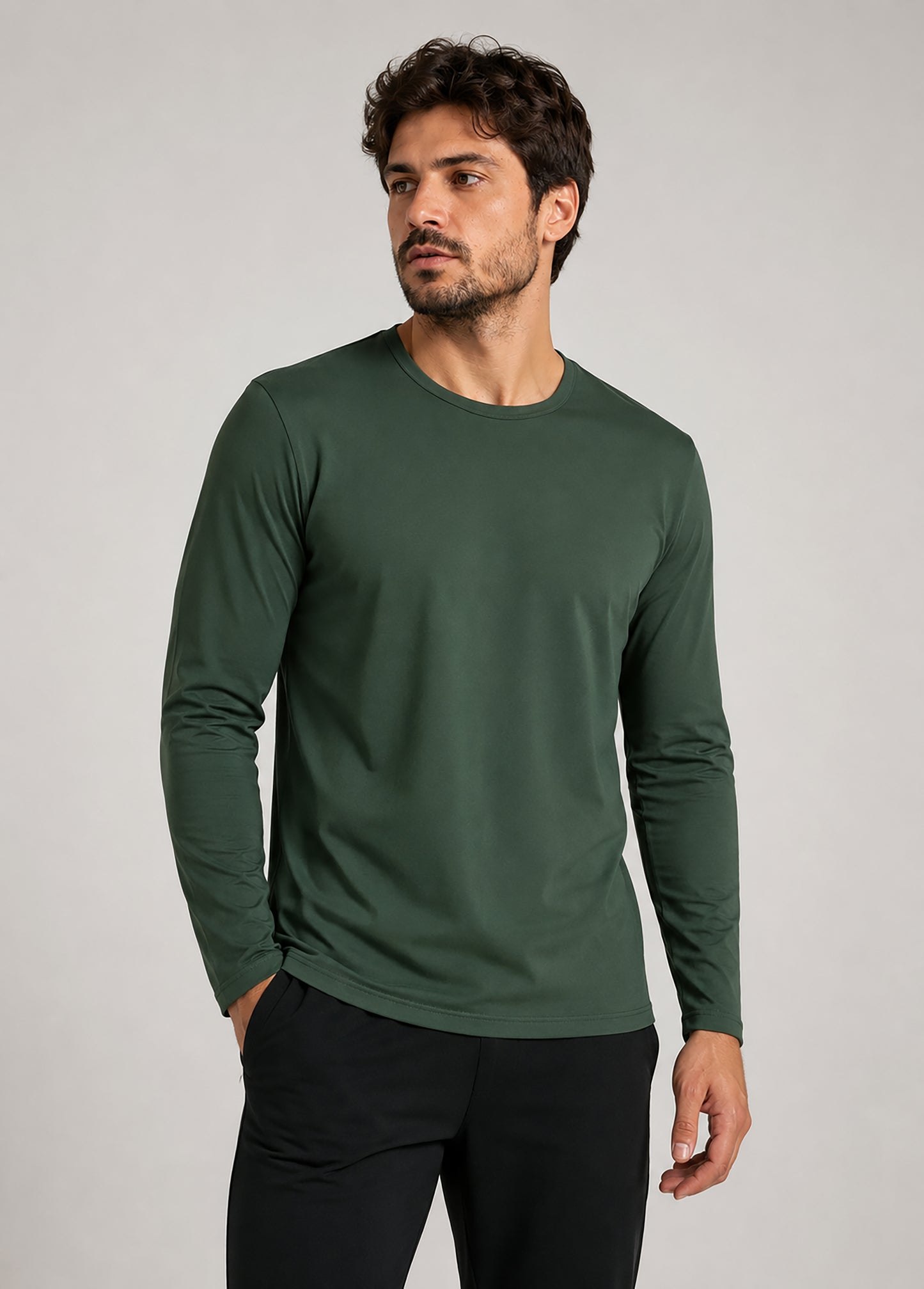 Camiseta Amazônia DRY FIT POLIAMIDA MANGA LONGA - VERDE ESCURO - cód LF007P