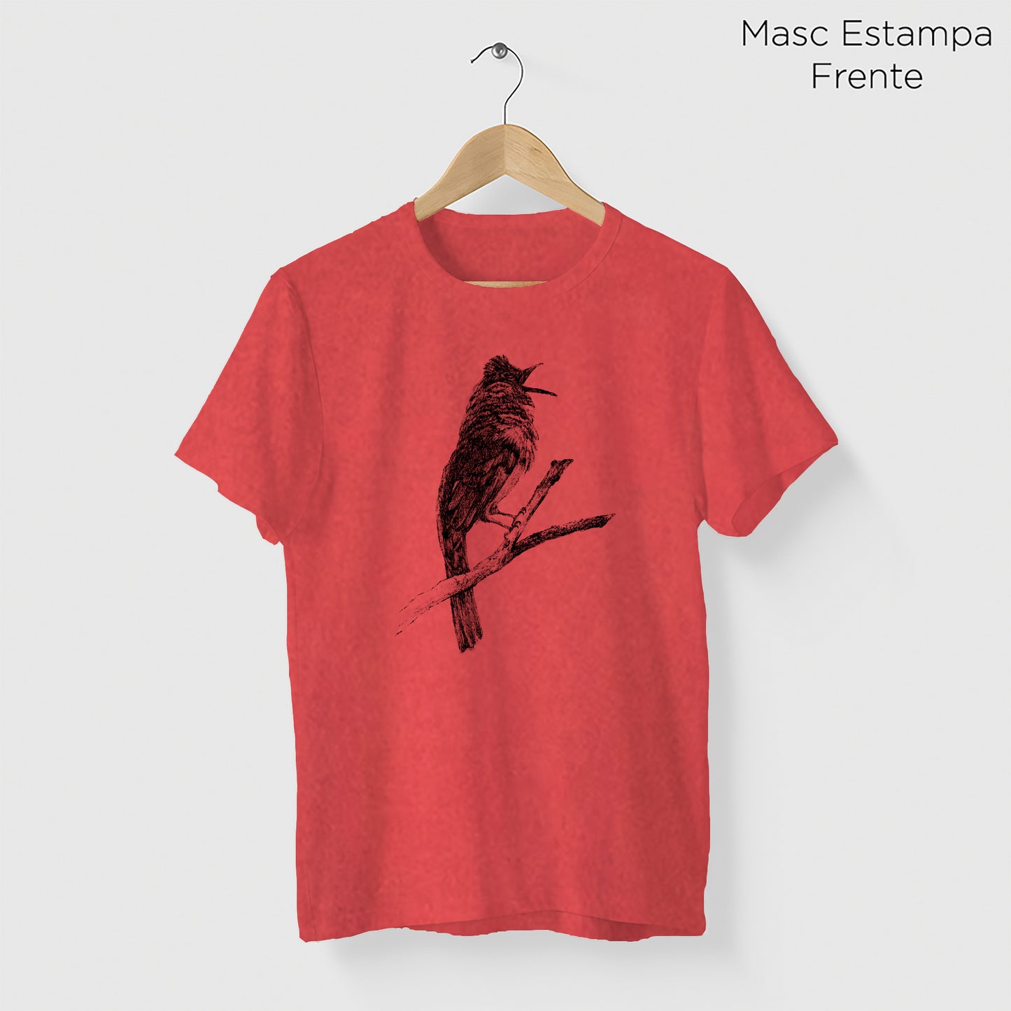 Camiseta Amazônia DESCOBRIMENTO - CRICRIÓ - VERMELHO ESTONADO - cód 10002