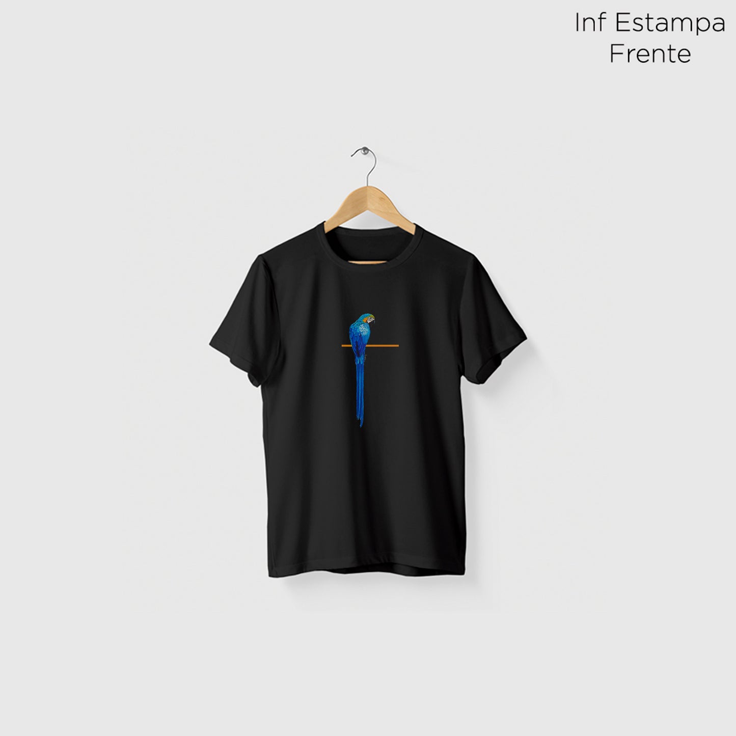 Camiseta Amazônia PERFEIÇÃO ARARA – PRETO - cód 0070