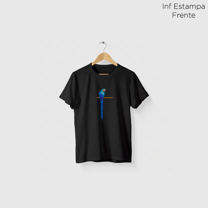 Camiseta Amazônia PERFEIÇÃO ARARA – PRETO - cód 0070