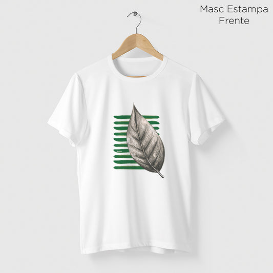 Camiseta Amazônia LISTRAS FOLHA GRANDE - BRANCO - cód 0162