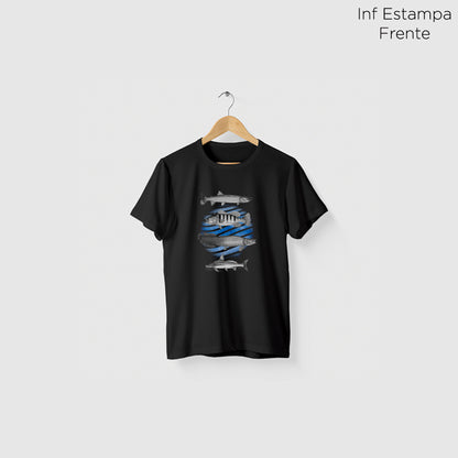 Camiseta Amazônia PEIXES DA AMAZÔNIA - PRETO - cód 0164