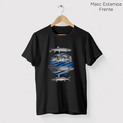 Camiseta Amazônia PEIXES DA AMAZÔNIA - PRETO - cód 0164