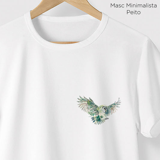 Camiseta Amazônia CORUJA FLORESTA – BRANCO - cód 0165