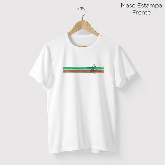 Camiseta Amazônia LISTRAS TERRA - BRANCO - cód 0174